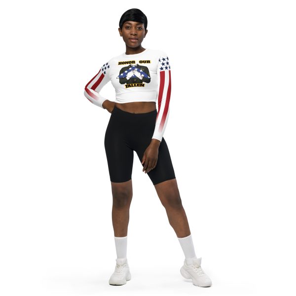 HONOR OUR FALLEN TOO SIKS Recycled Long-Sleeve Crop Top