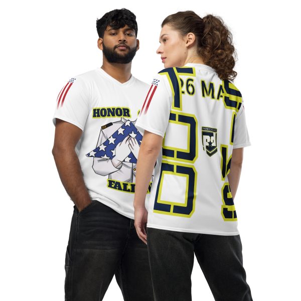 HONOR OUR FALLEN TOO SIKS Recycled Unisex Sports Jersey