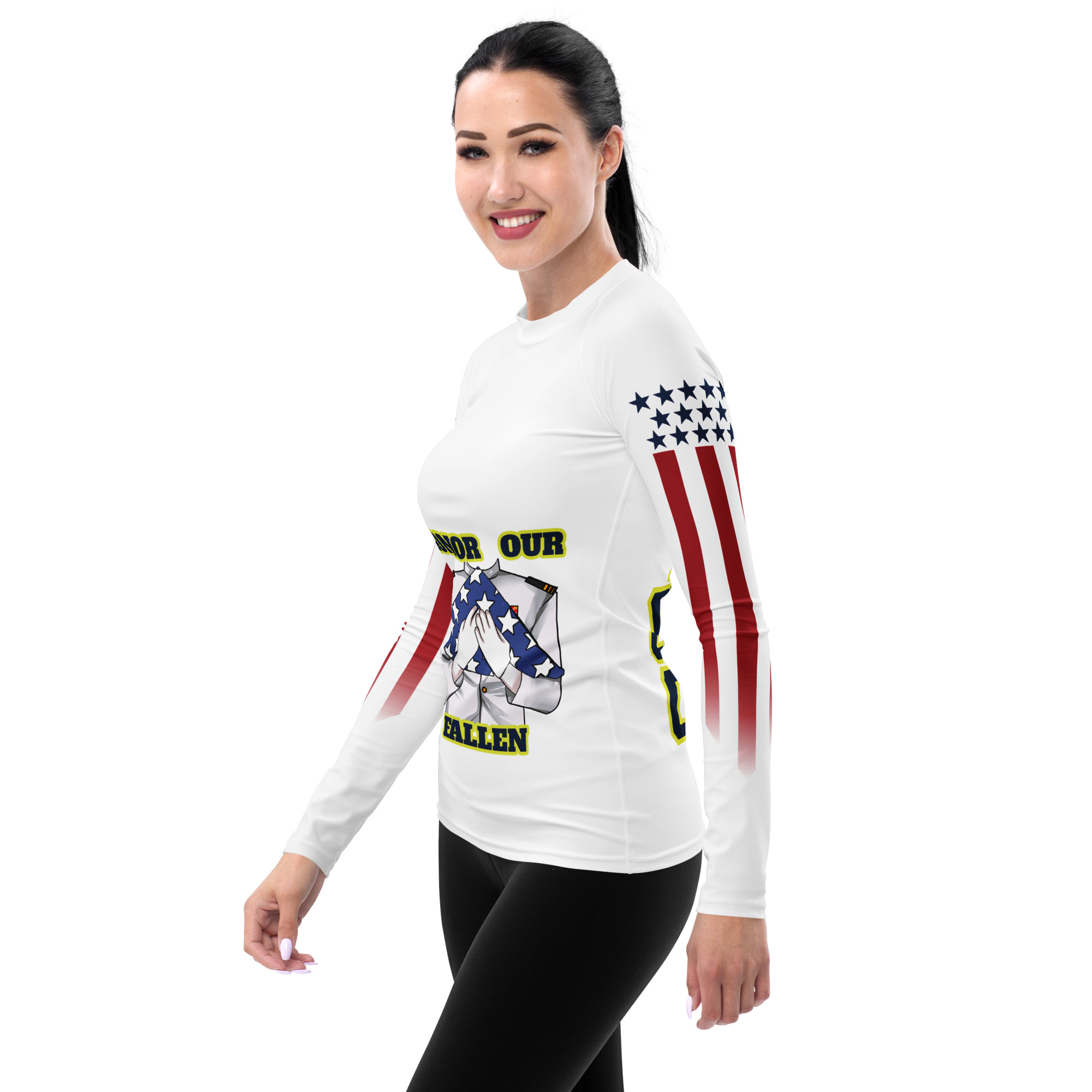 HONOR OUR FALLEN TOO SIKS Women's Rash Guard - Image 3