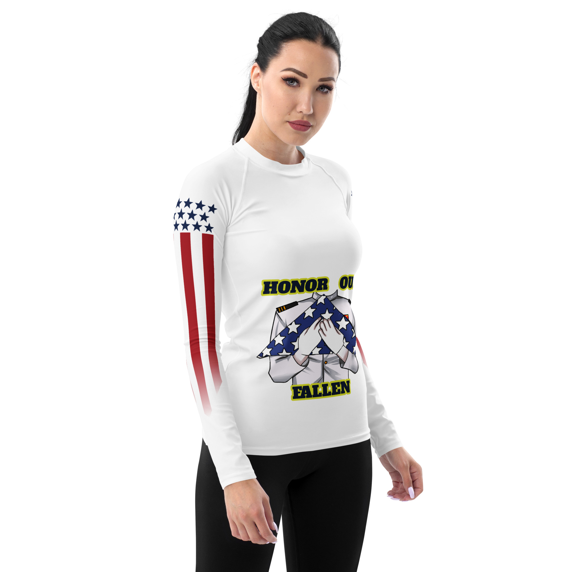 HONOR OUR FALLEN TOO SIKS Women's Rash Guard - Image 4