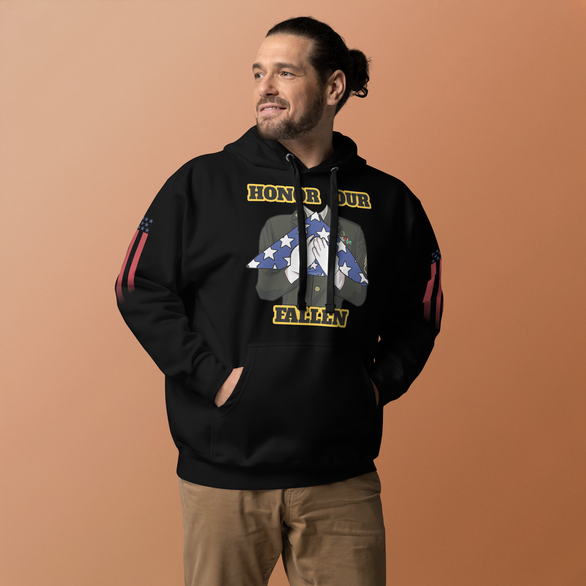 HONOR OUR FALLEN TOO SIKS Unisex Hoodie - Image 3