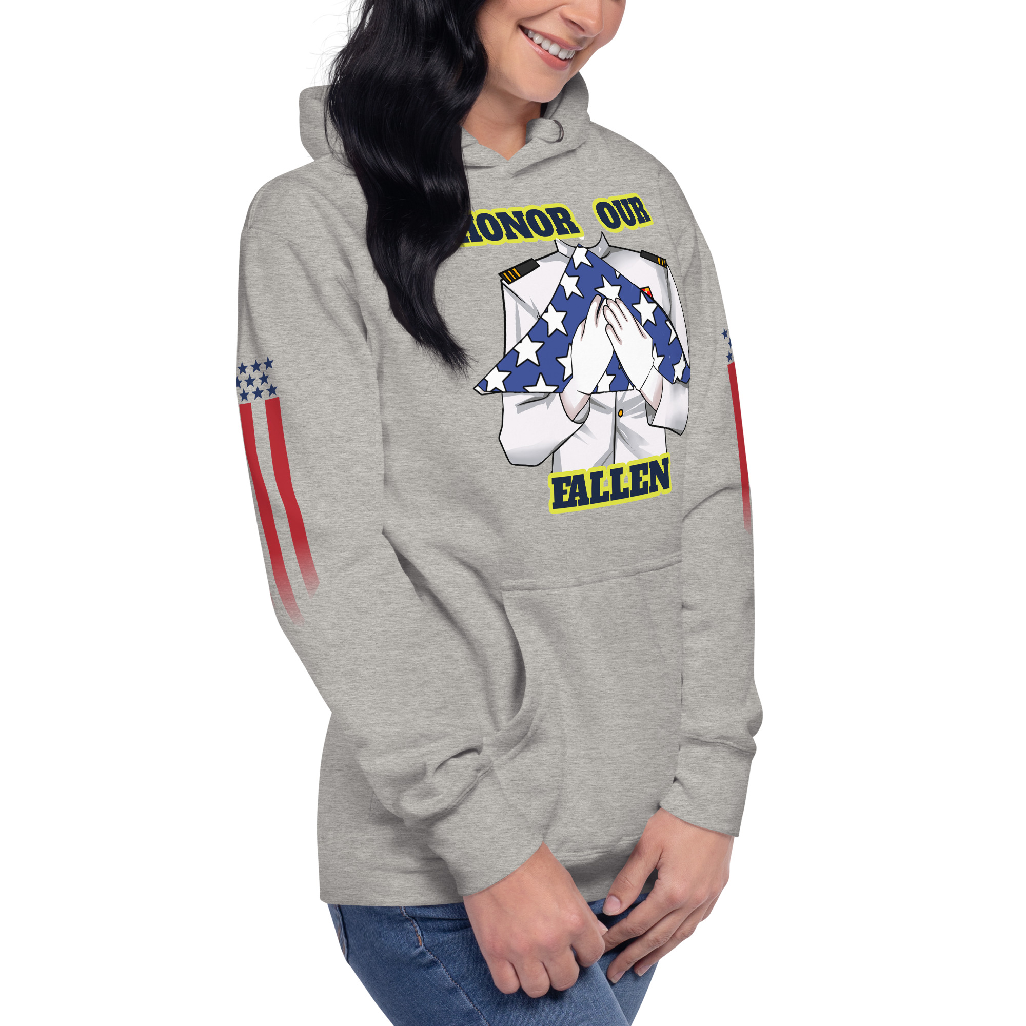 HONOR OUR FALLEN TOO SIKS Unisex Hoodie - Image 90