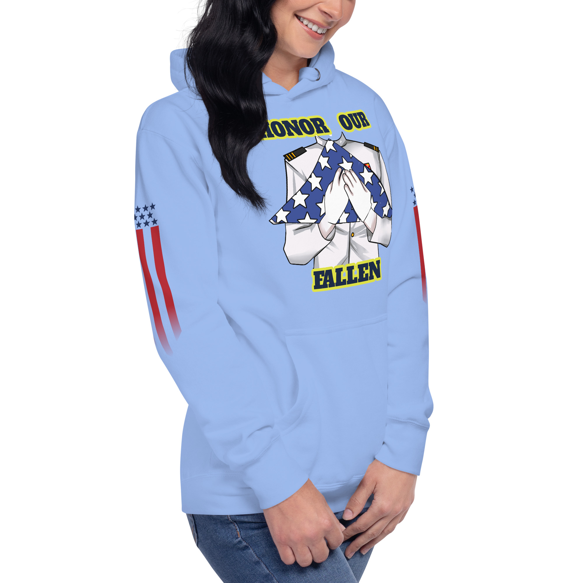 HONOR OUR FALLEN TOO SIKS Unisex Hoodie - Image 84