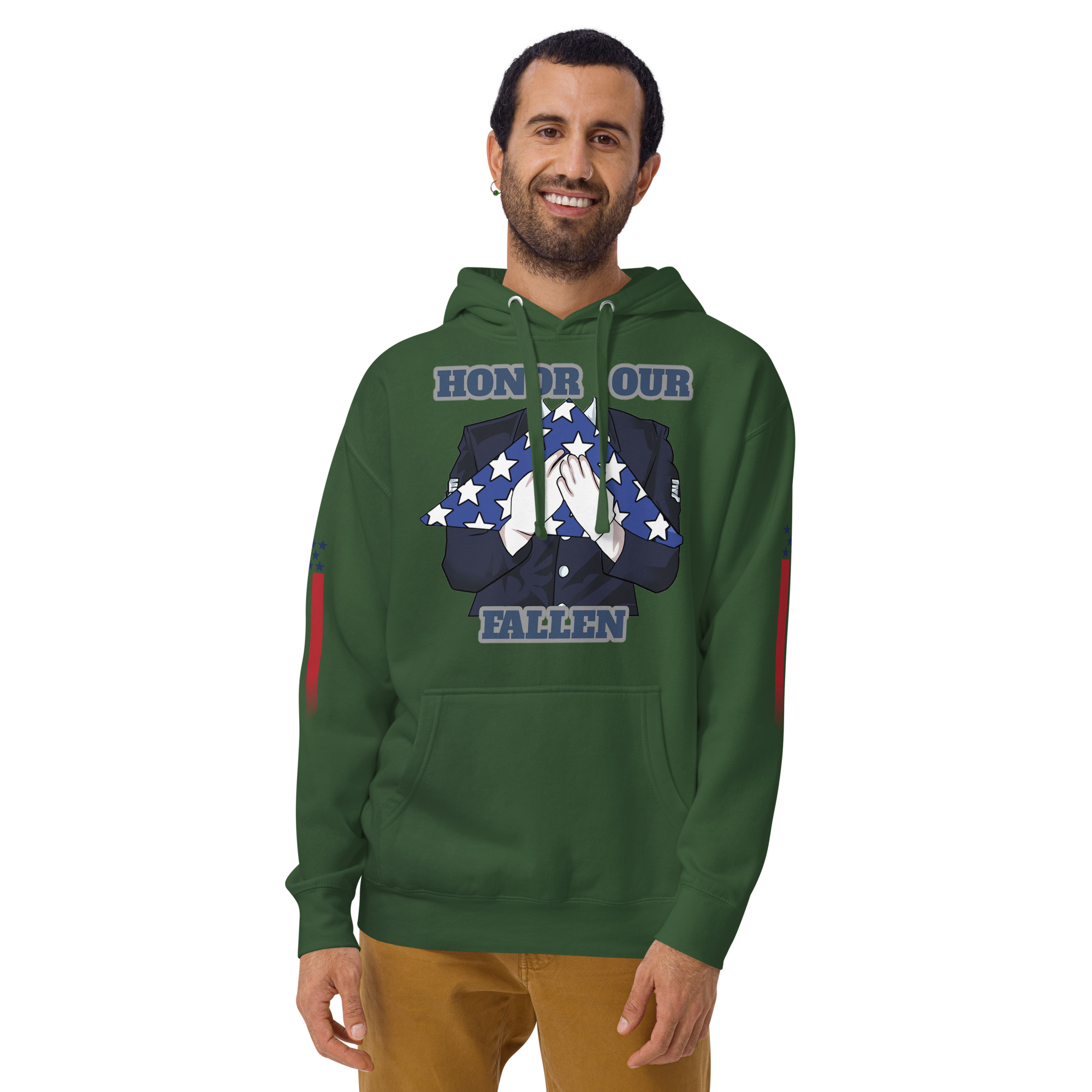 HONOR OUR FALLEN TOO SIKS Unisex Hoodie - Image 25