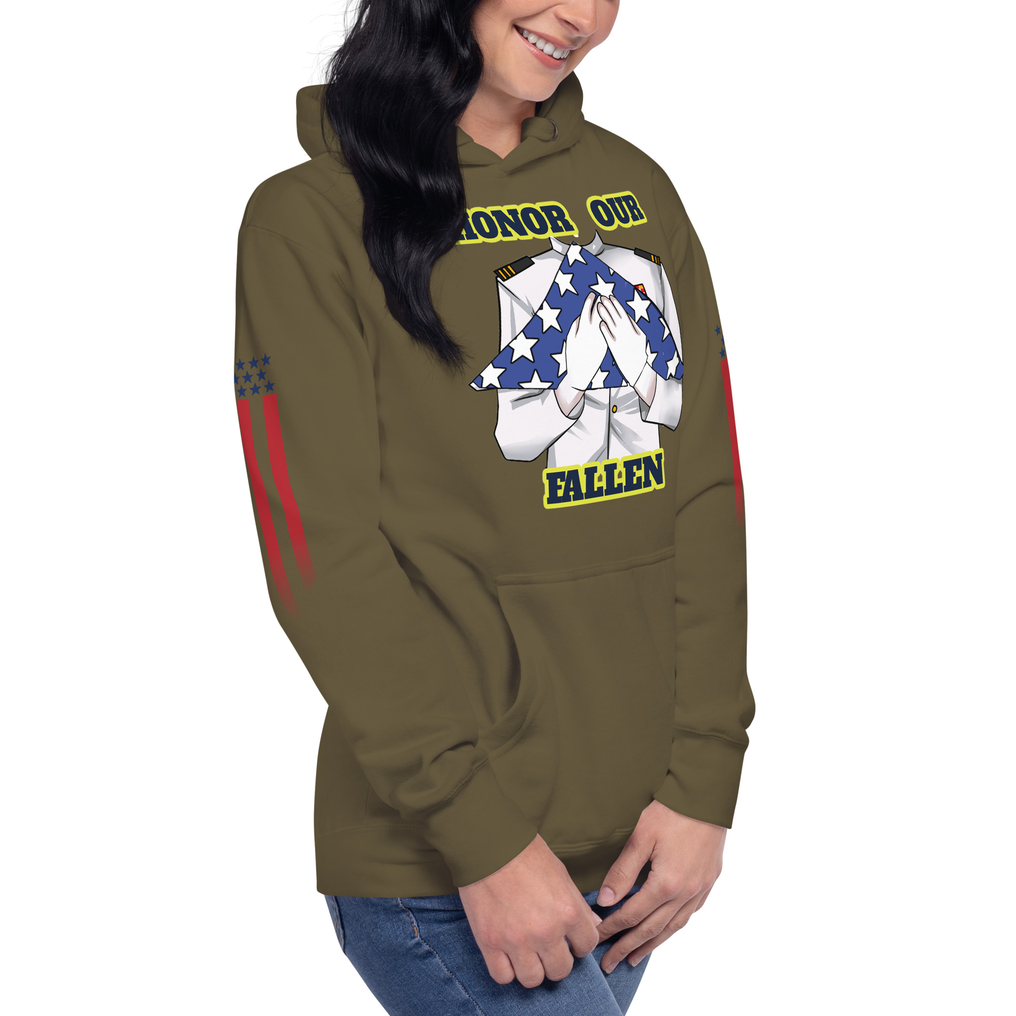 HONOR OUR FALLEN TOO SIKS Unisex Hoodie - Image 48