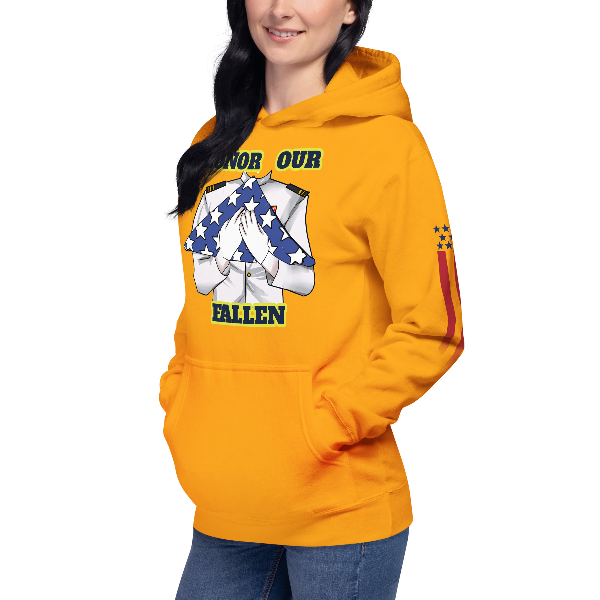 HONOR OUR FALLEN TOO SIKS Unisex Hoodie - Image 75