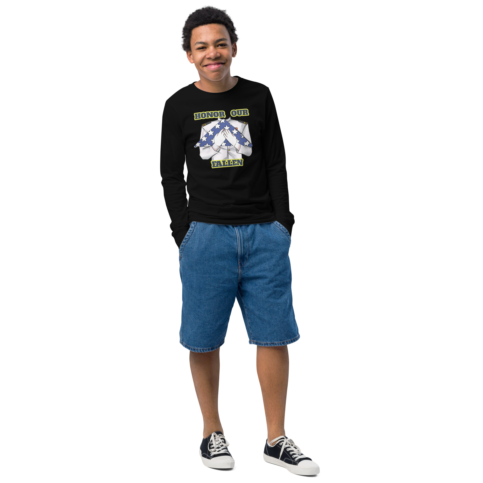 HONOR OUR FALLEN TOO SIKS Youth Long Sleeve Tee