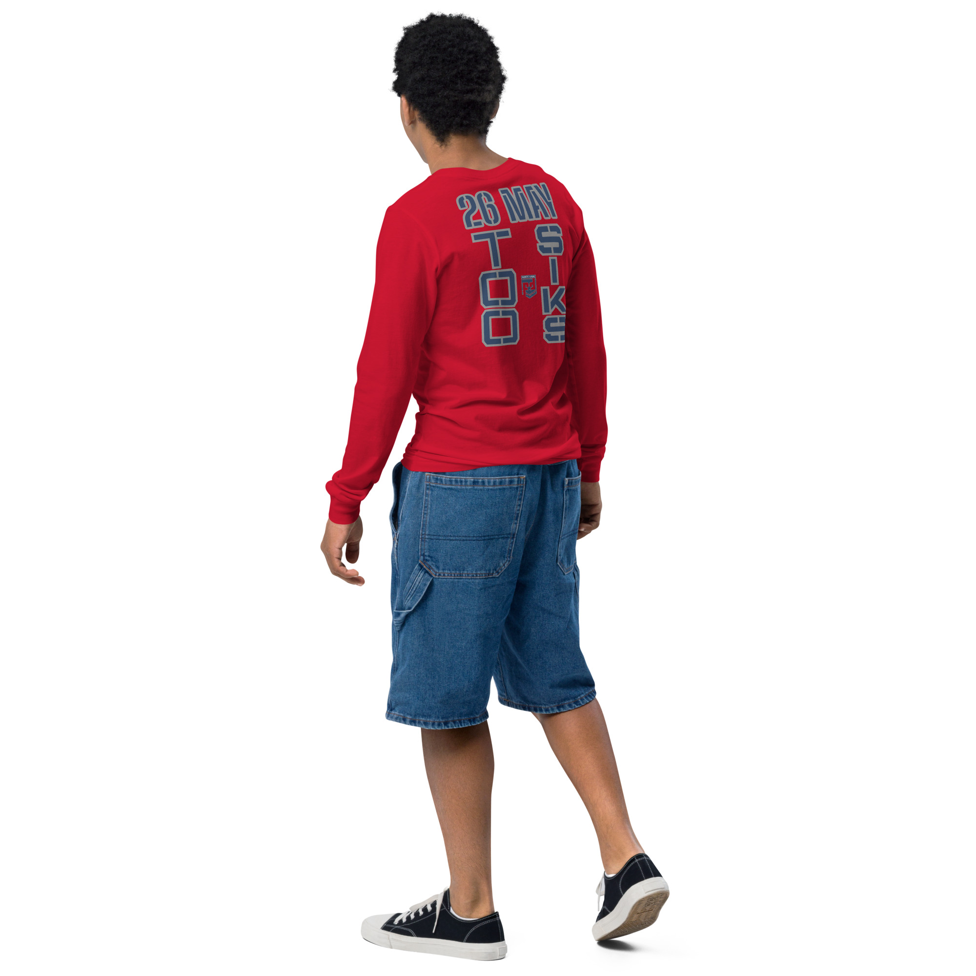 HONOR OUR FALLEN TOO SIKS Youth Long Sleeve Tee - Image 9