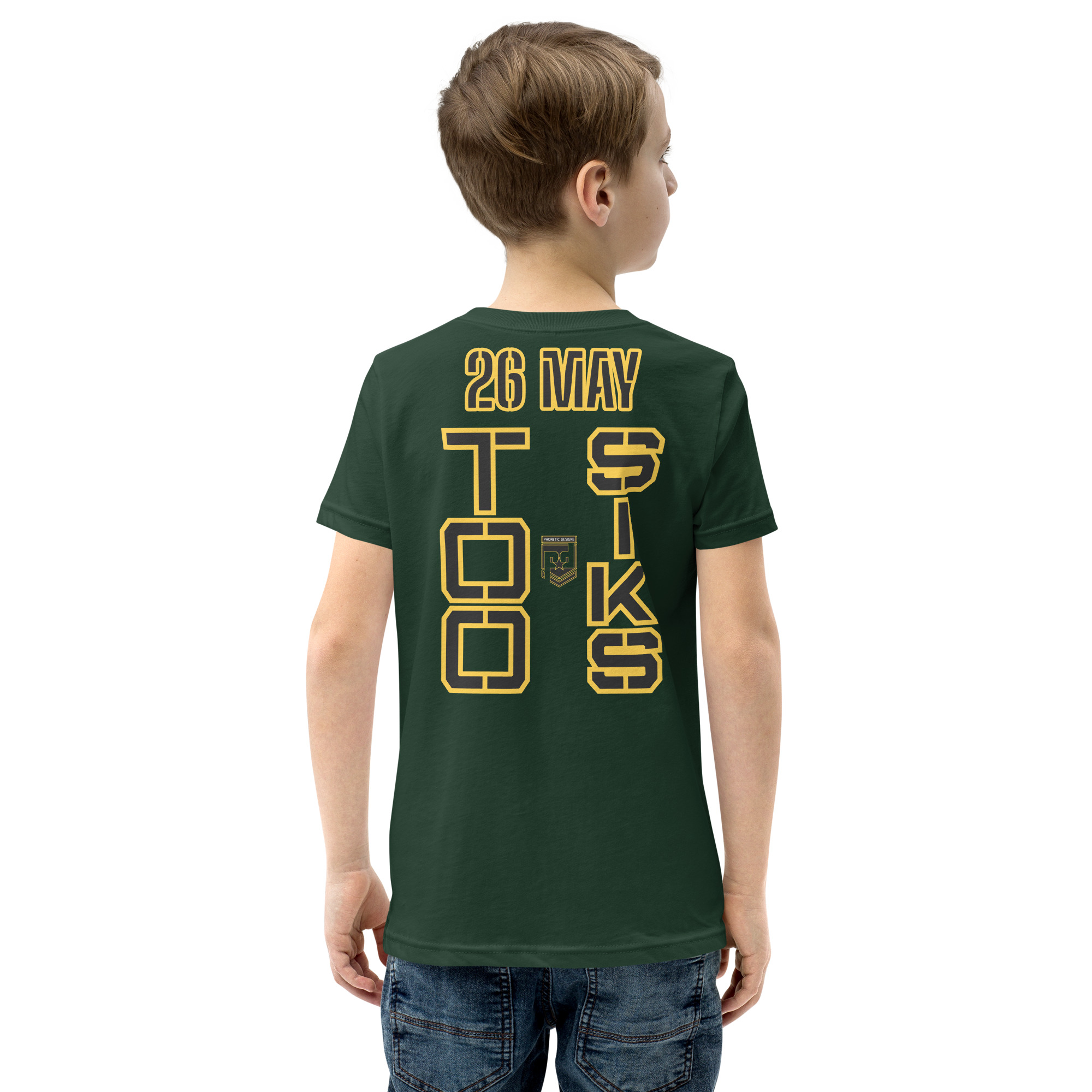 HONOR OUR FALLEN TOO SIKS Youth Short Sleeve T-Shirt - Image 16