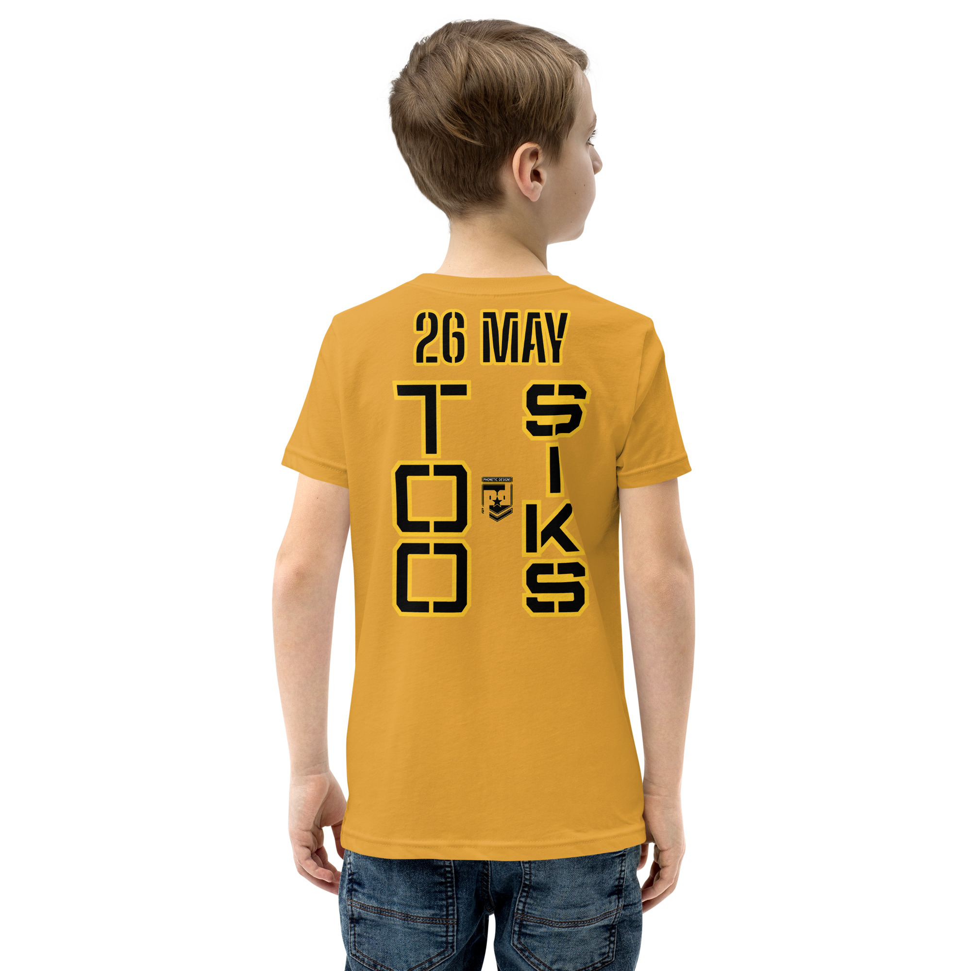 HONOR OUR FALLEN TOO SIKS Youth Short Sleeve T-Shirt - Image 40