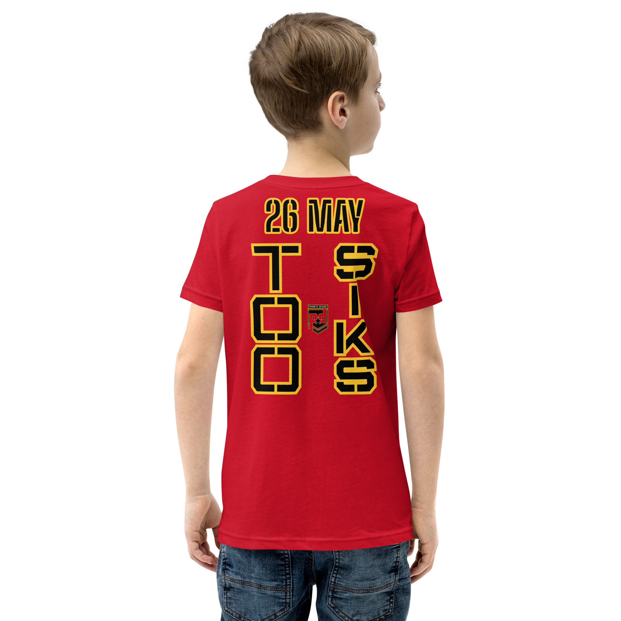 HONOR OUR FALLEN TOO SIKS Youth Short Sleeve T-Shirt - Image 20