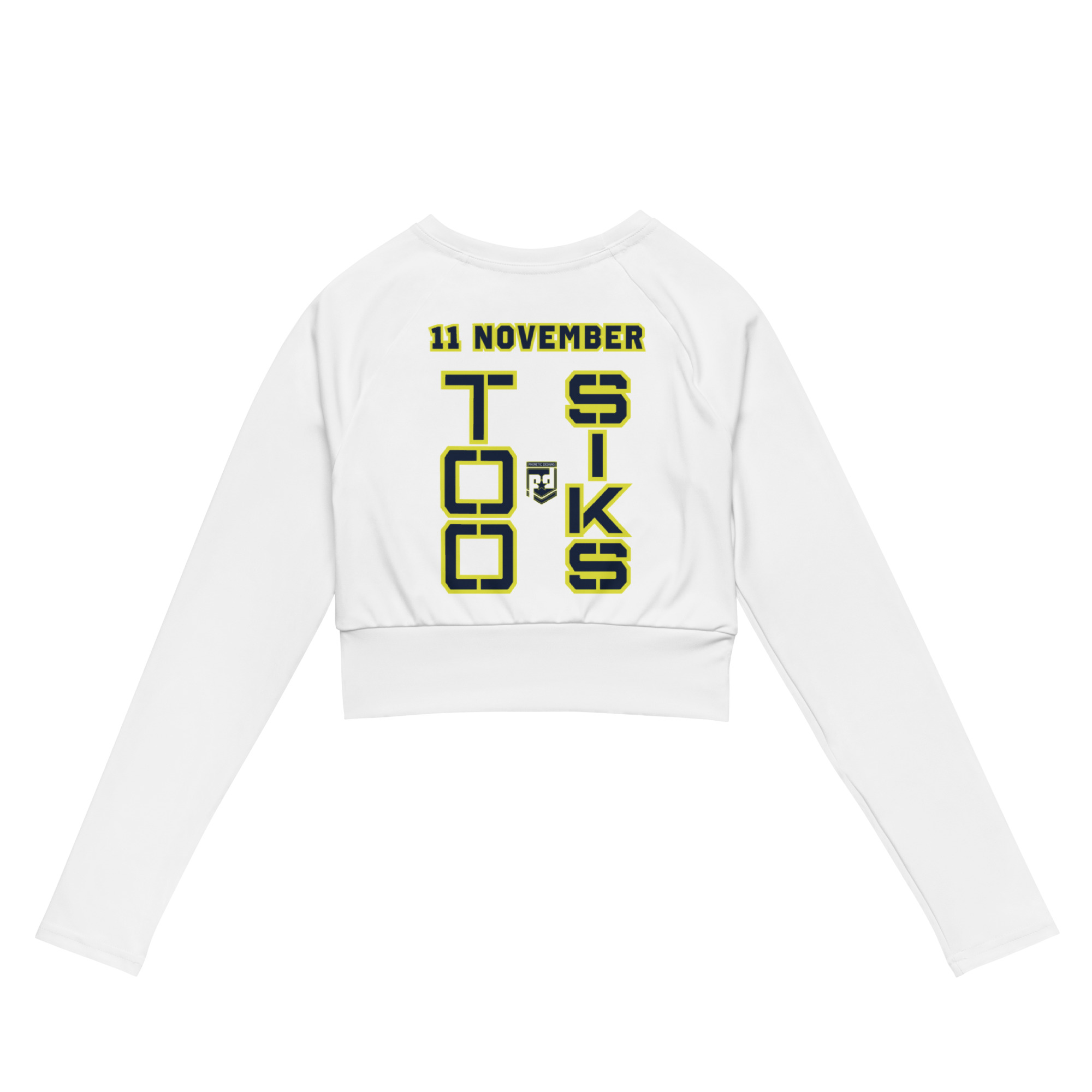 I AM A VETERAN TOO SIKS Recycled Long-Sleeve Crop Top - Image 2