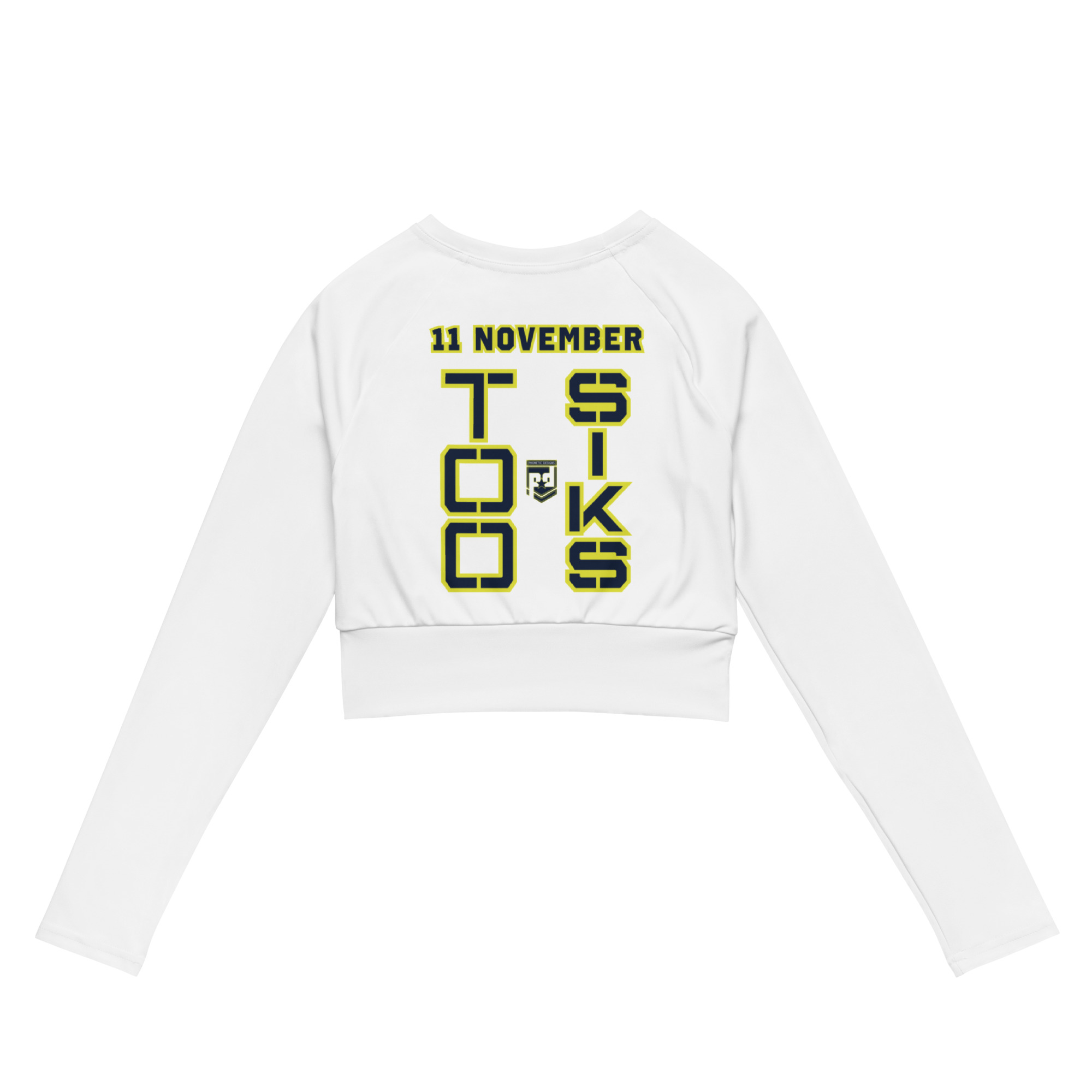 I AM A VETERAN TOO SIKS Recycled Long-Sleeve Crop Top - Image 2