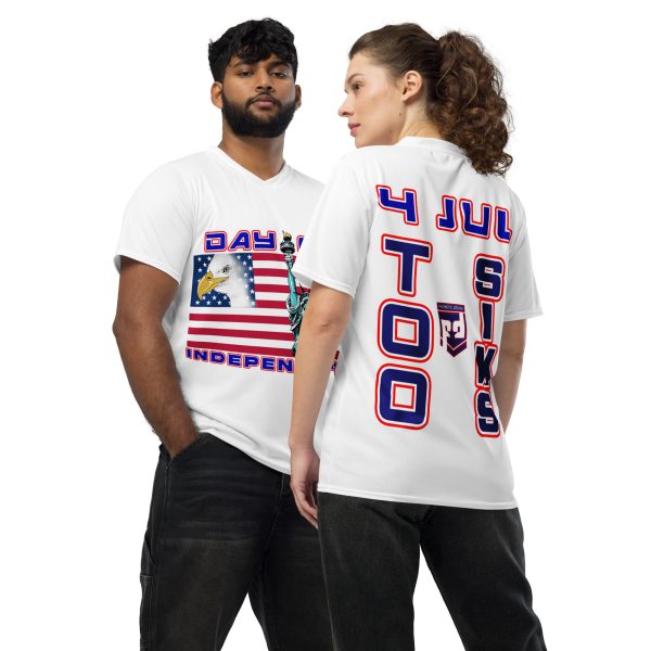 4 JUL TOO SIKS Recycled Unisex Sports Jersey