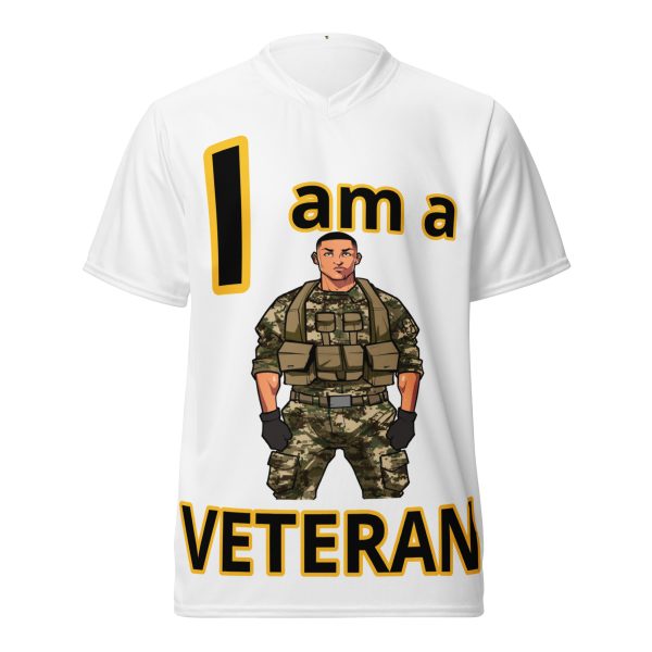 I AM A VETERAN TOO FIFE Recycled Unisex Sports Jersey
