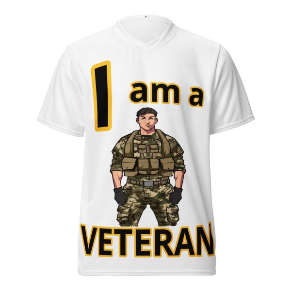 I AM A VETERAN TOO FIFE Recycled Unisex Sports Jersey
