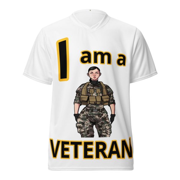 I AM A VETERAN TOO SIKS Recycled Unisex Sports Jersey