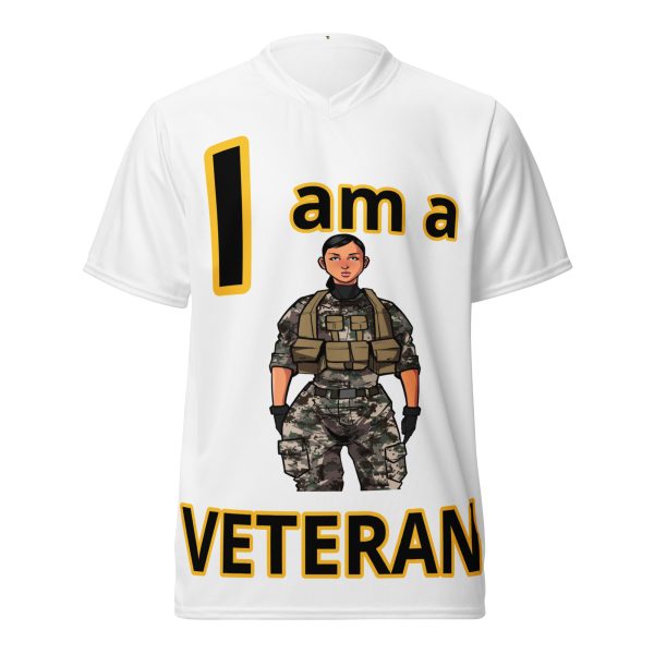 I AM A VETERAN TOO SIKS Recycled Unisex Sports Jersey