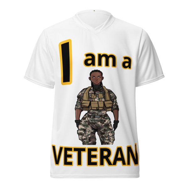 I AM A VETERAN TOO SIKS Recycled Unisex Sports Jersey