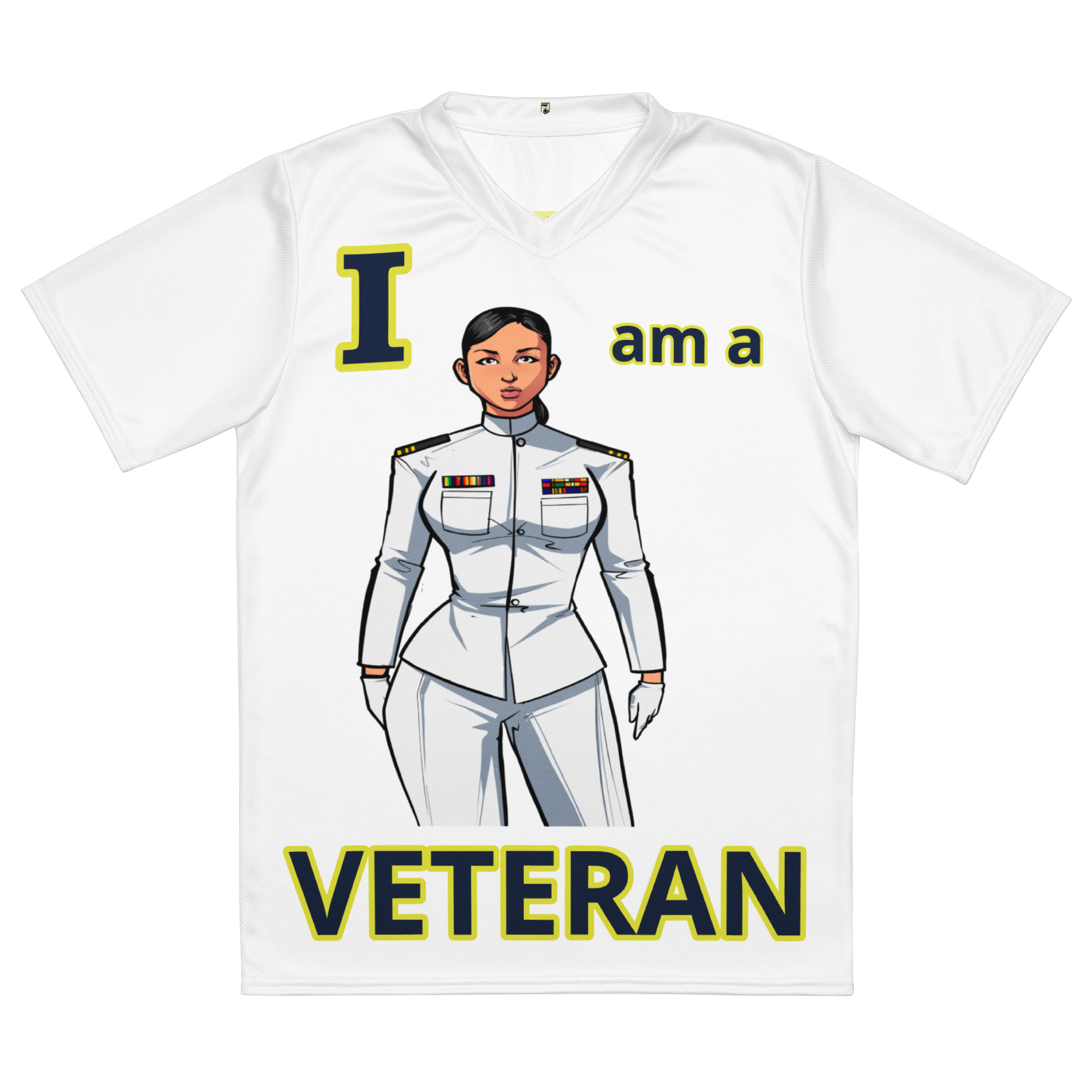 I AM A VETERAN TOO FIFE Recycled Unisex Sports Jersey