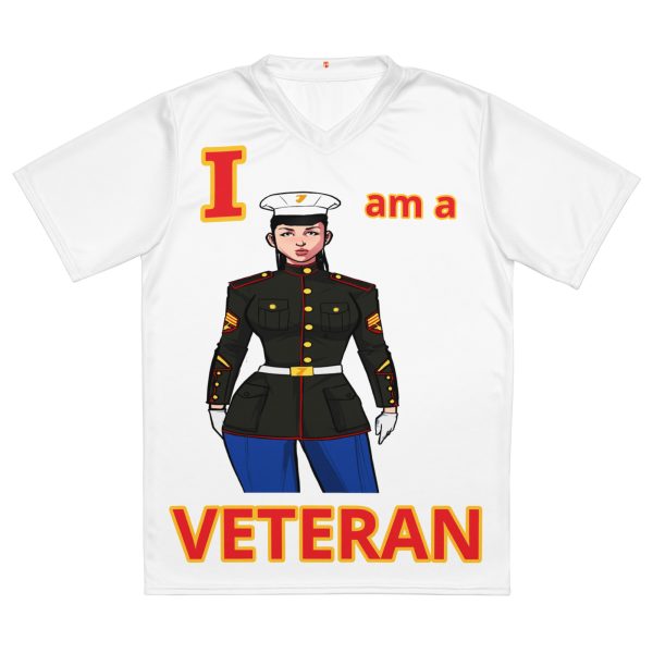 I AM A VETERAN TOO FIFE Recycled Unisex Sports Jersey