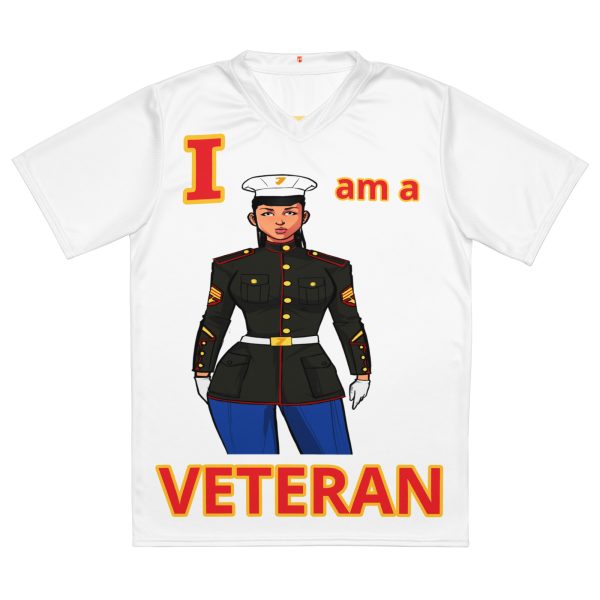 I AM A VETERAN TOO FIFE Recycled Unisex Sports Jersey