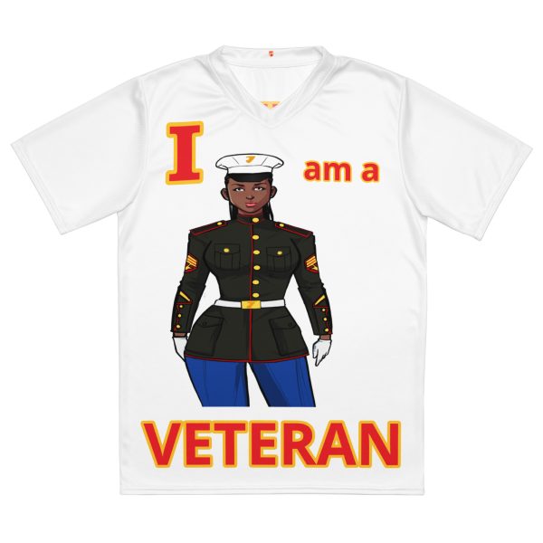 I AM A VETERAN TOO FIFE Recycled Unisex Sports Jersey