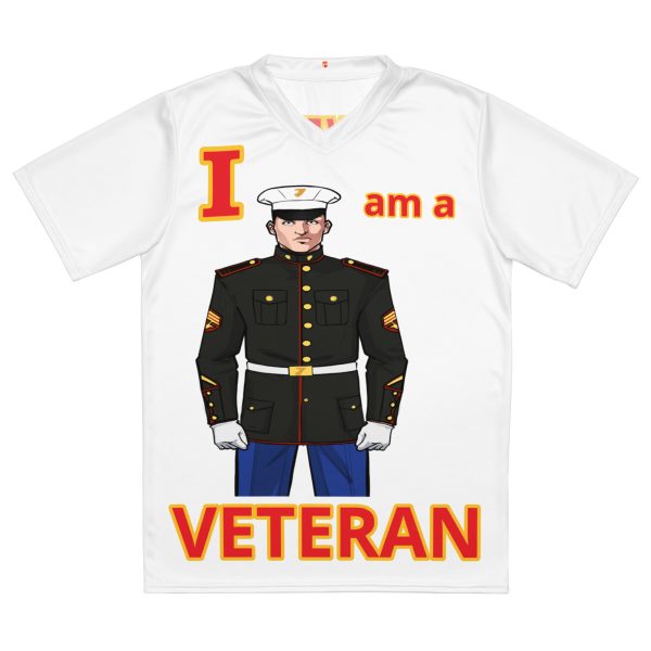I AM A VETERAN TOO FIFE Recycled Unisex Sports Jersey