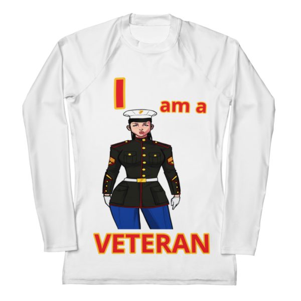 I AM A VETERAN TOO SIKS Women's Rash Guard