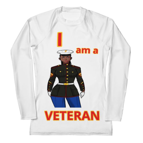 I AM A VETERAN TOO SIKS Women's Rash Guard