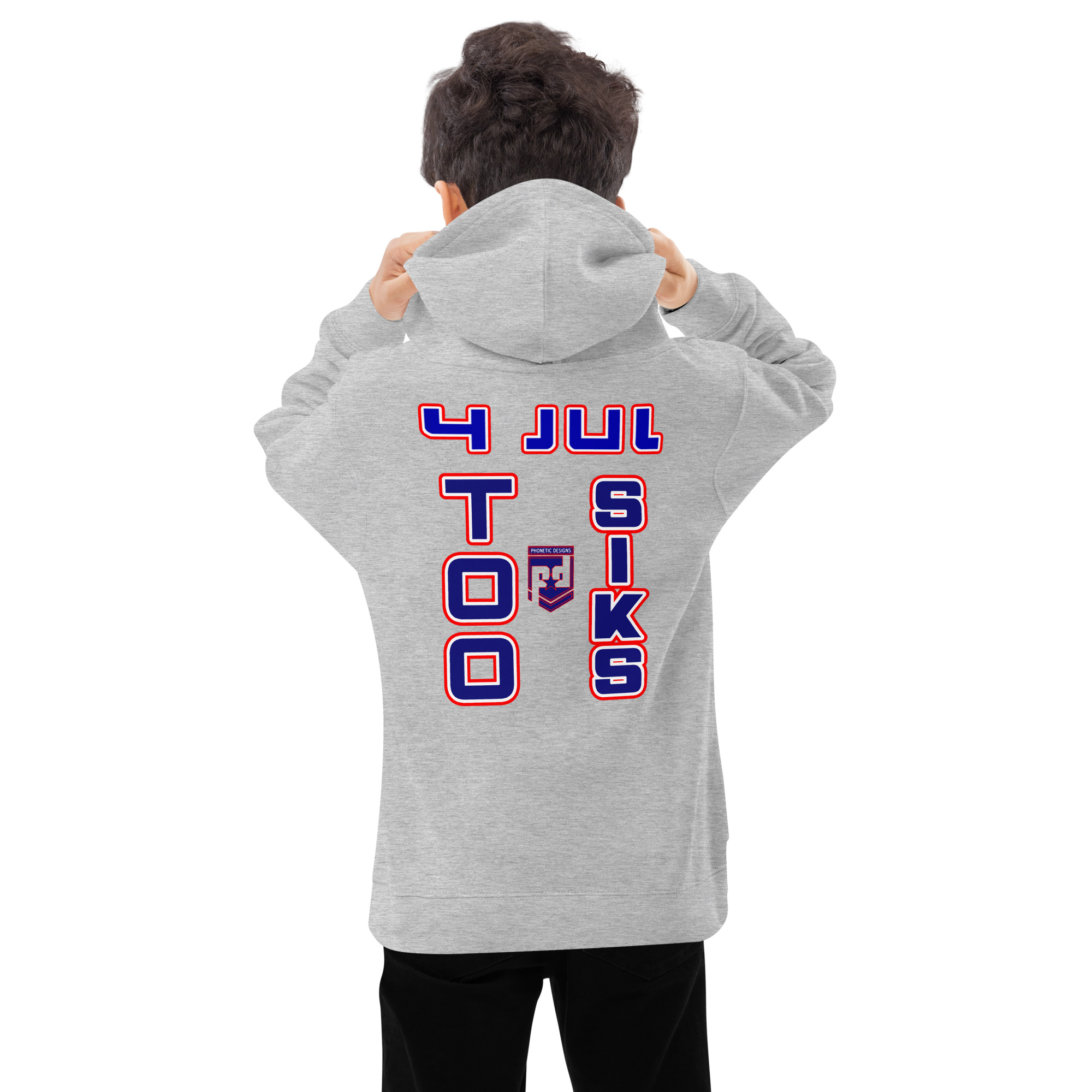 4 JUL TOO SIKS Kids Fleece Hoodie - Image 14