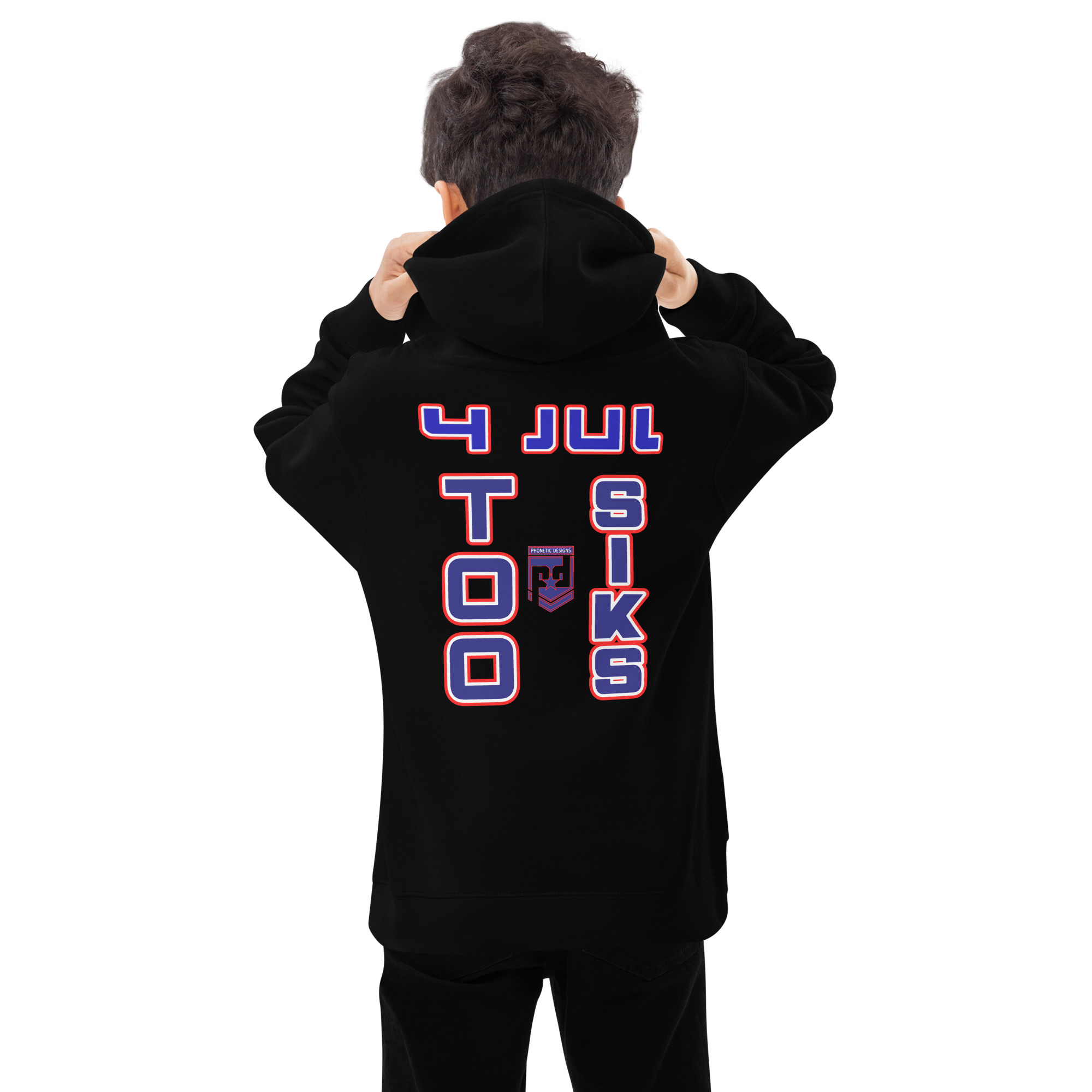 4 JUL TOO SIKS Kids Fleece Hoodie - Image 4