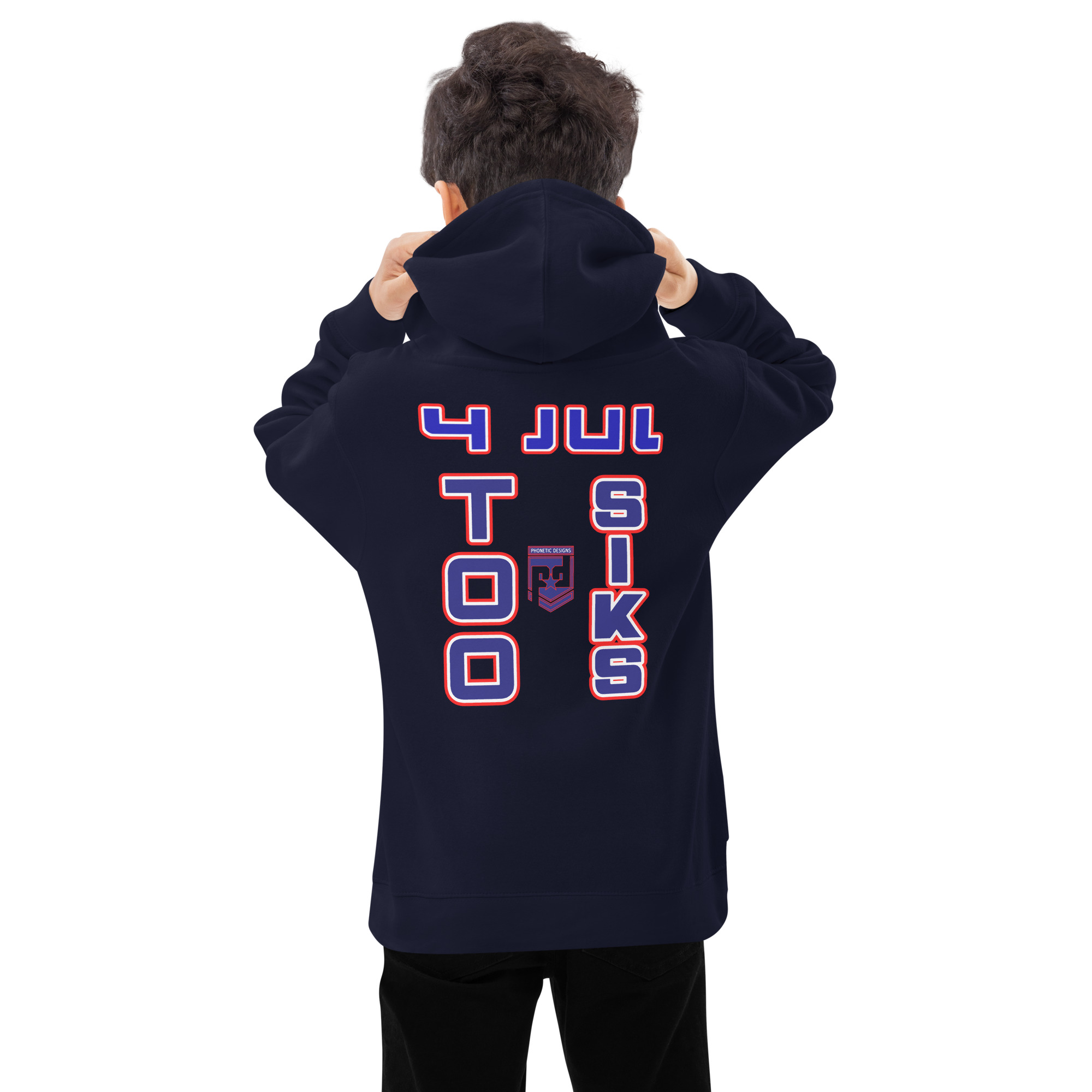 4 JUL TOO SIKS Kids Fleece Hoodie - Image 9