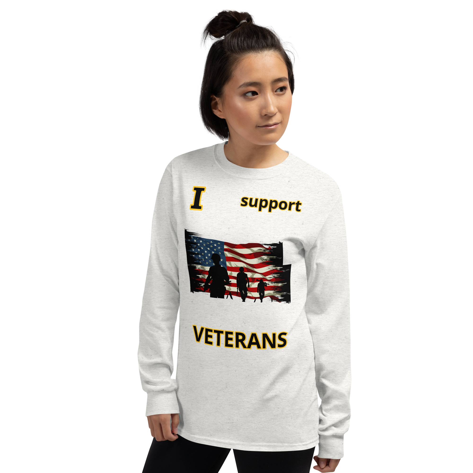 I support VETERANS TOO SIKS Long Sleeve Shirt - Image 76