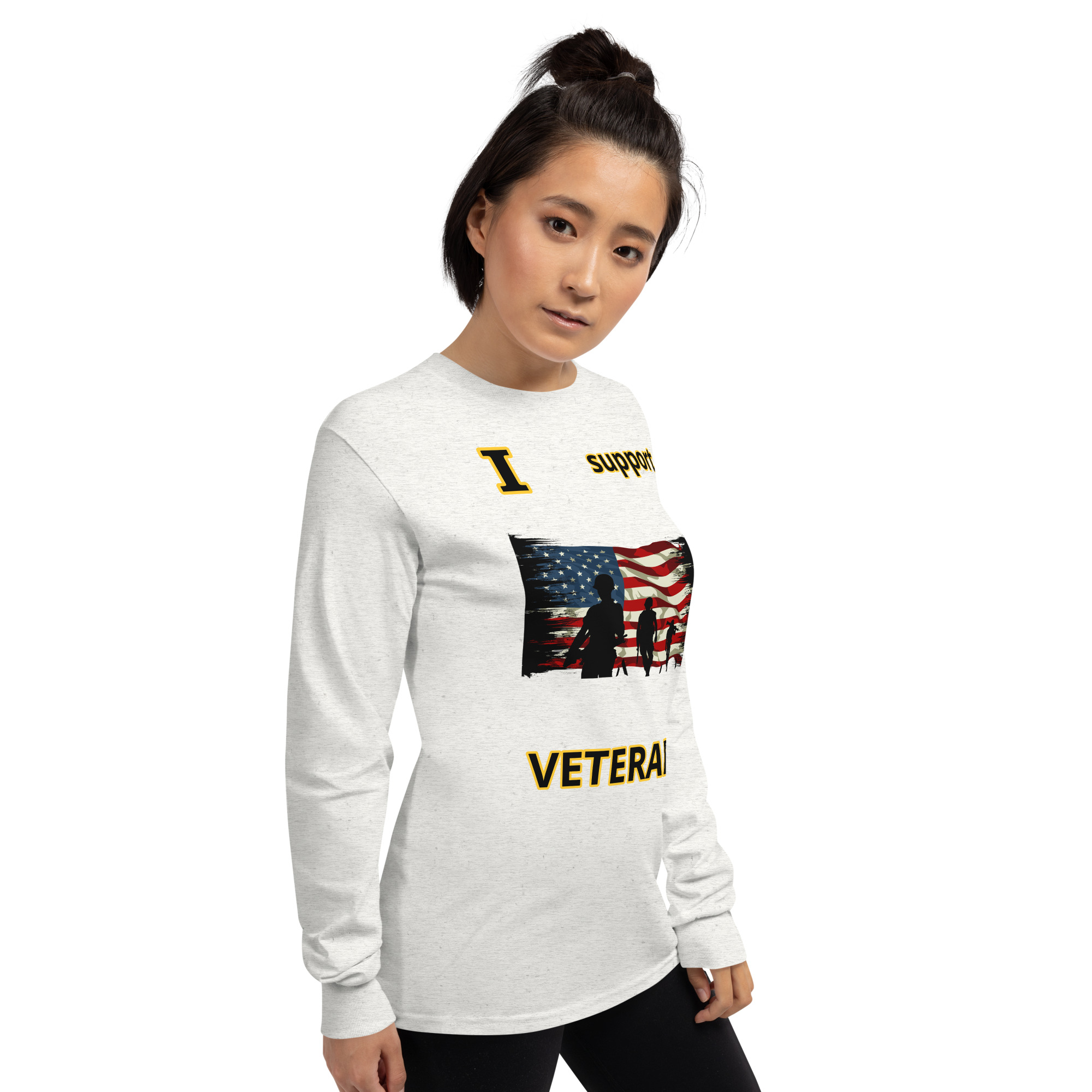 I support VETERANS TOO SIKS Long Sleeve Shirt - Image 74