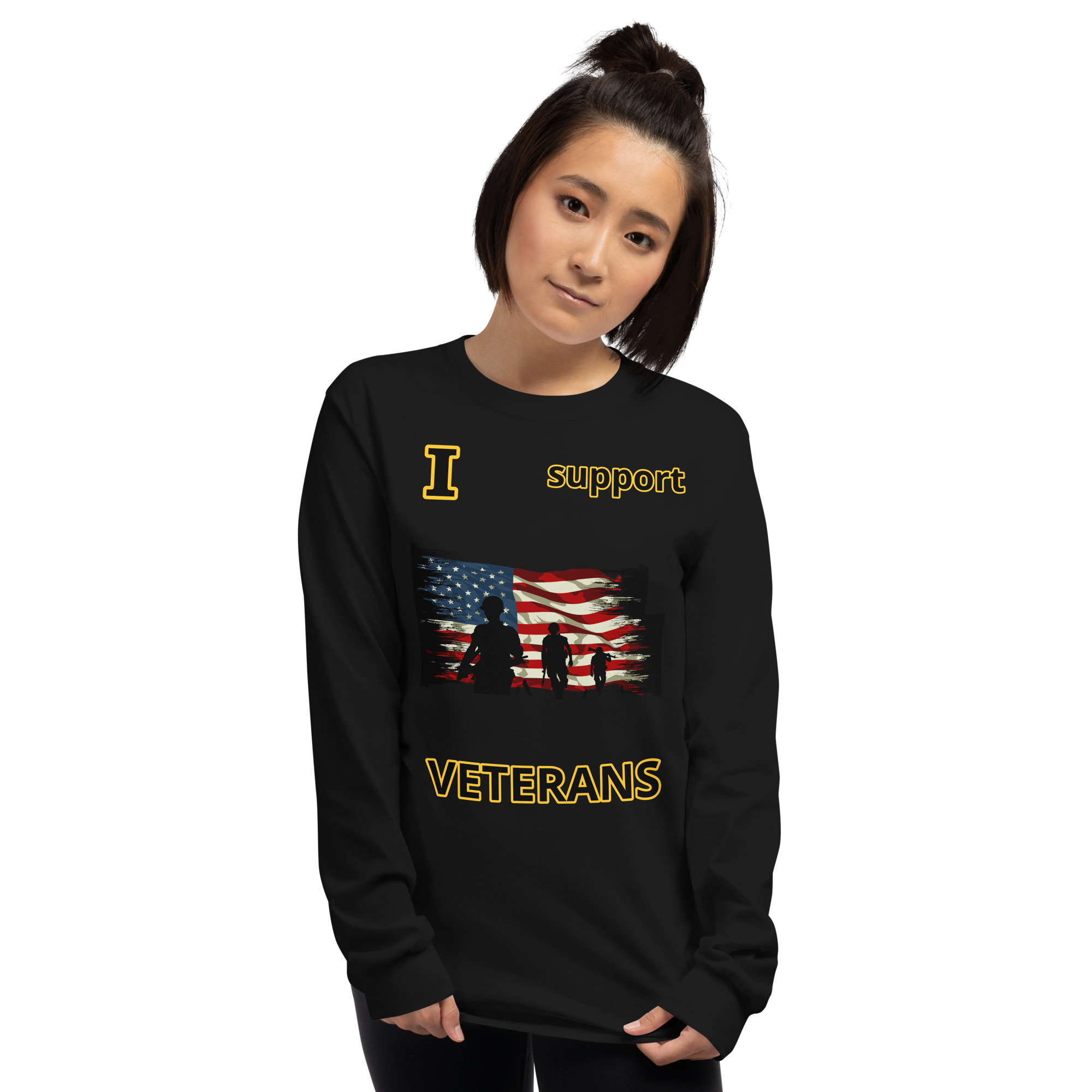 I support VETERANS TOO SIKS Long Sleeve Shirt - Image 6