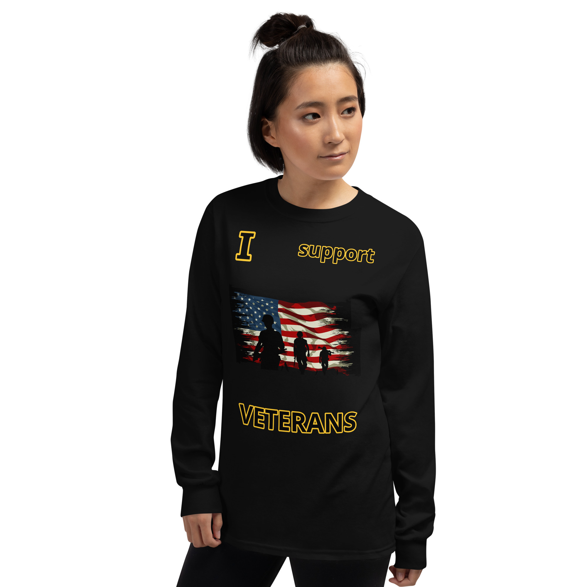 I support VETERANS TOO SIKS Long Sleeve Shirt - Image 4