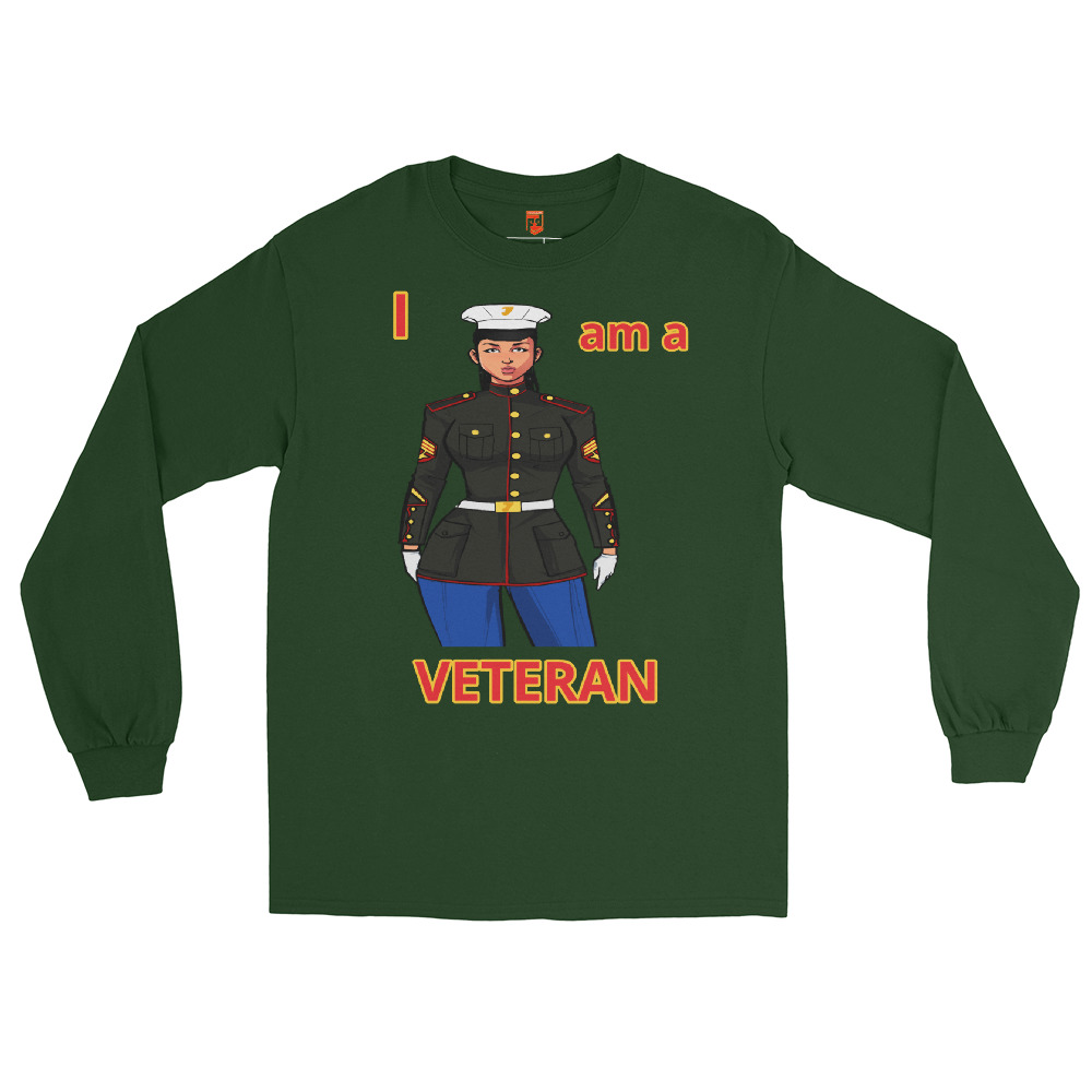 I AM A VETERAN TOO SIKS Long Sleeve Shirt - Image 7