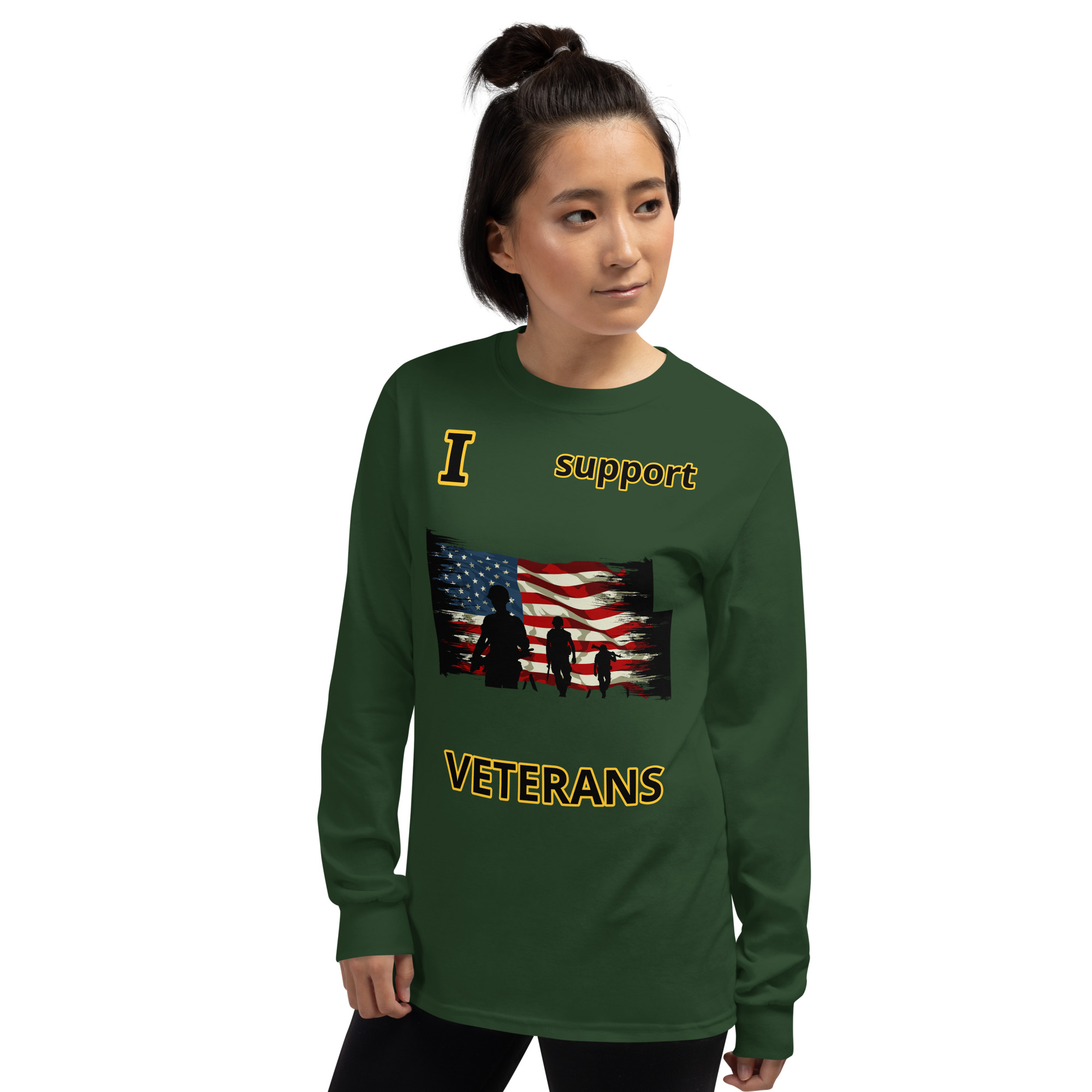 I support VETERANS TOO SIKS Long Sleeve Shirt - Image 22