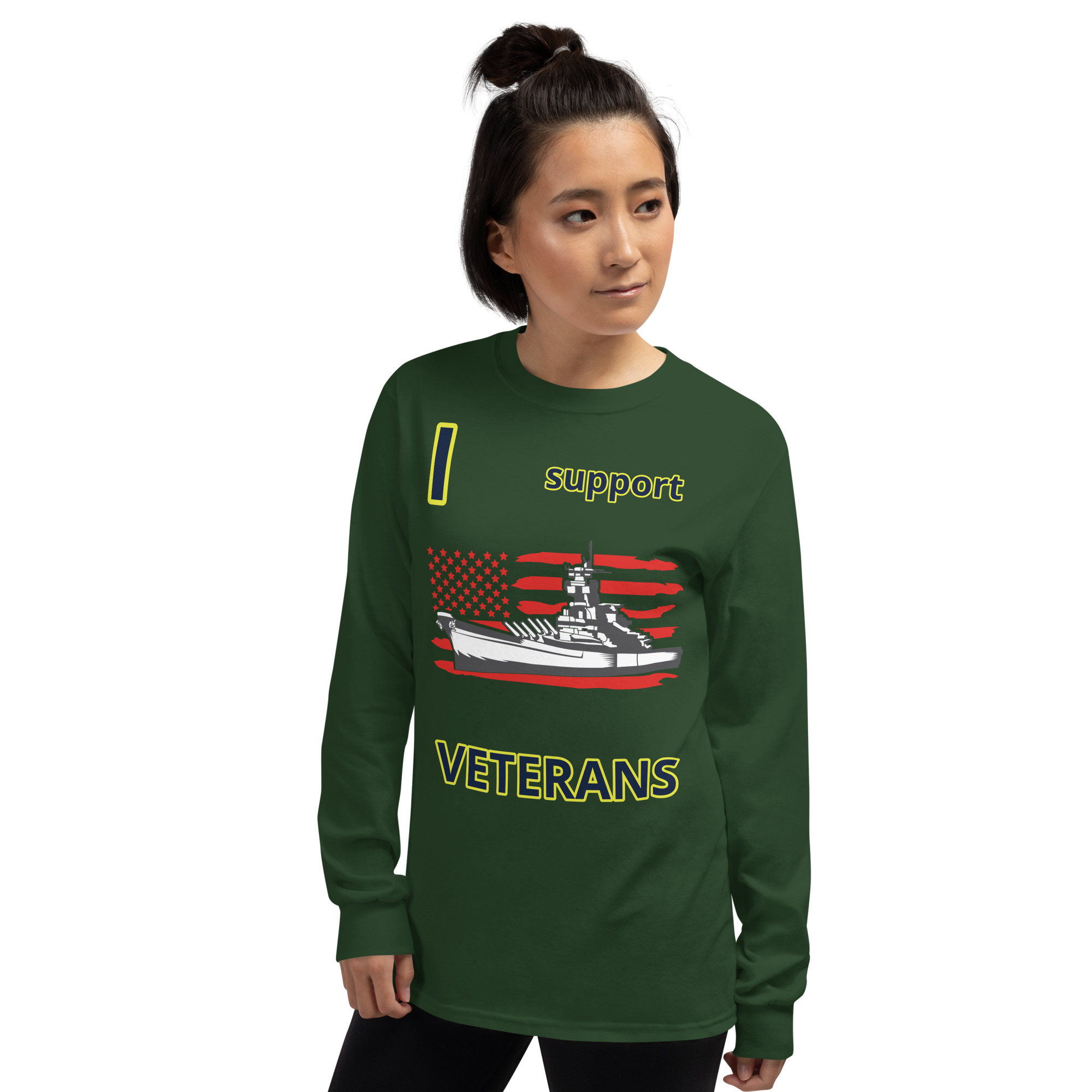 I SUPPORT VETERANS TOO SIKS Long Sleeve Shirt - Image 22