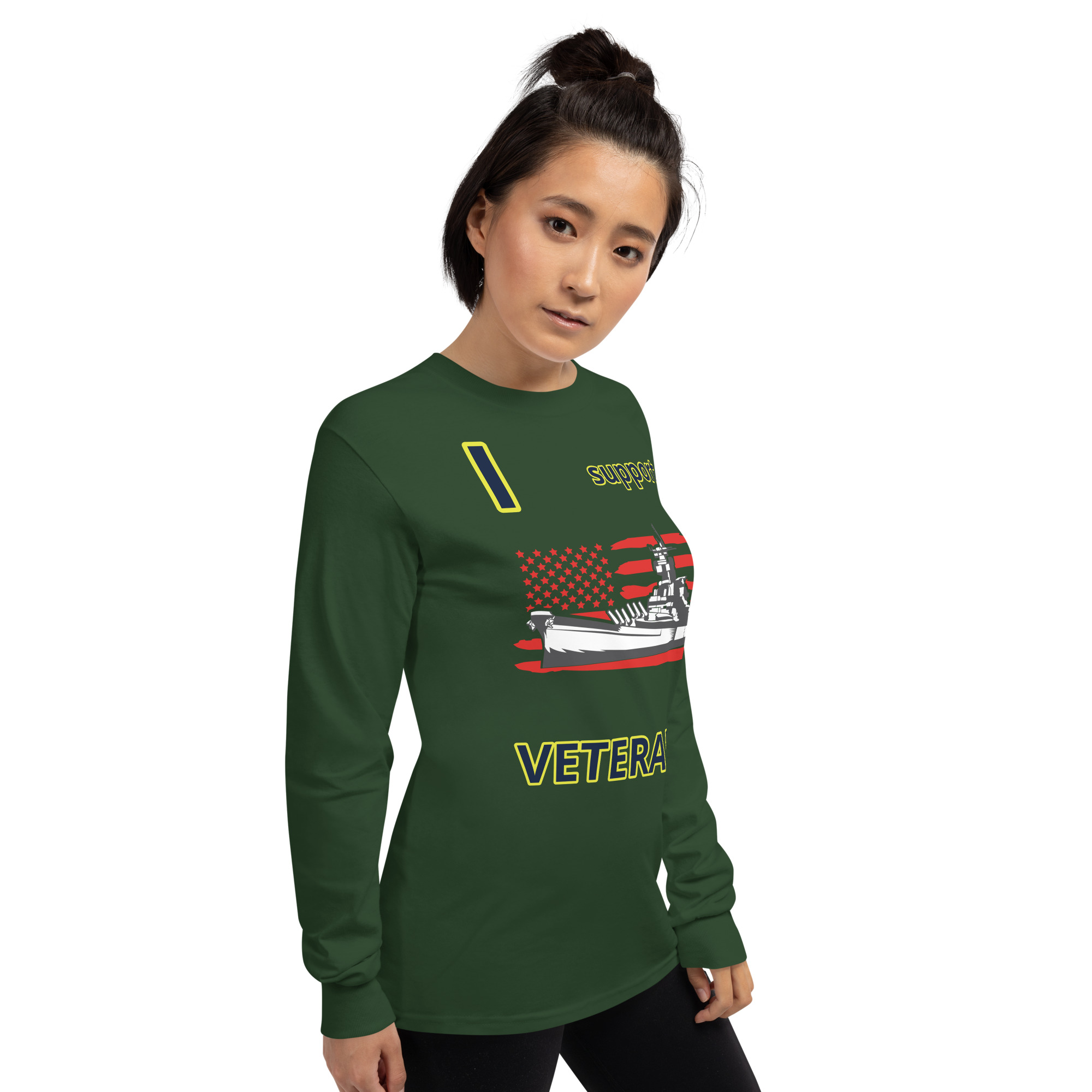 I SUPPORT VETERANS TOO SIKS Long Sleeve Shirt - Image 20