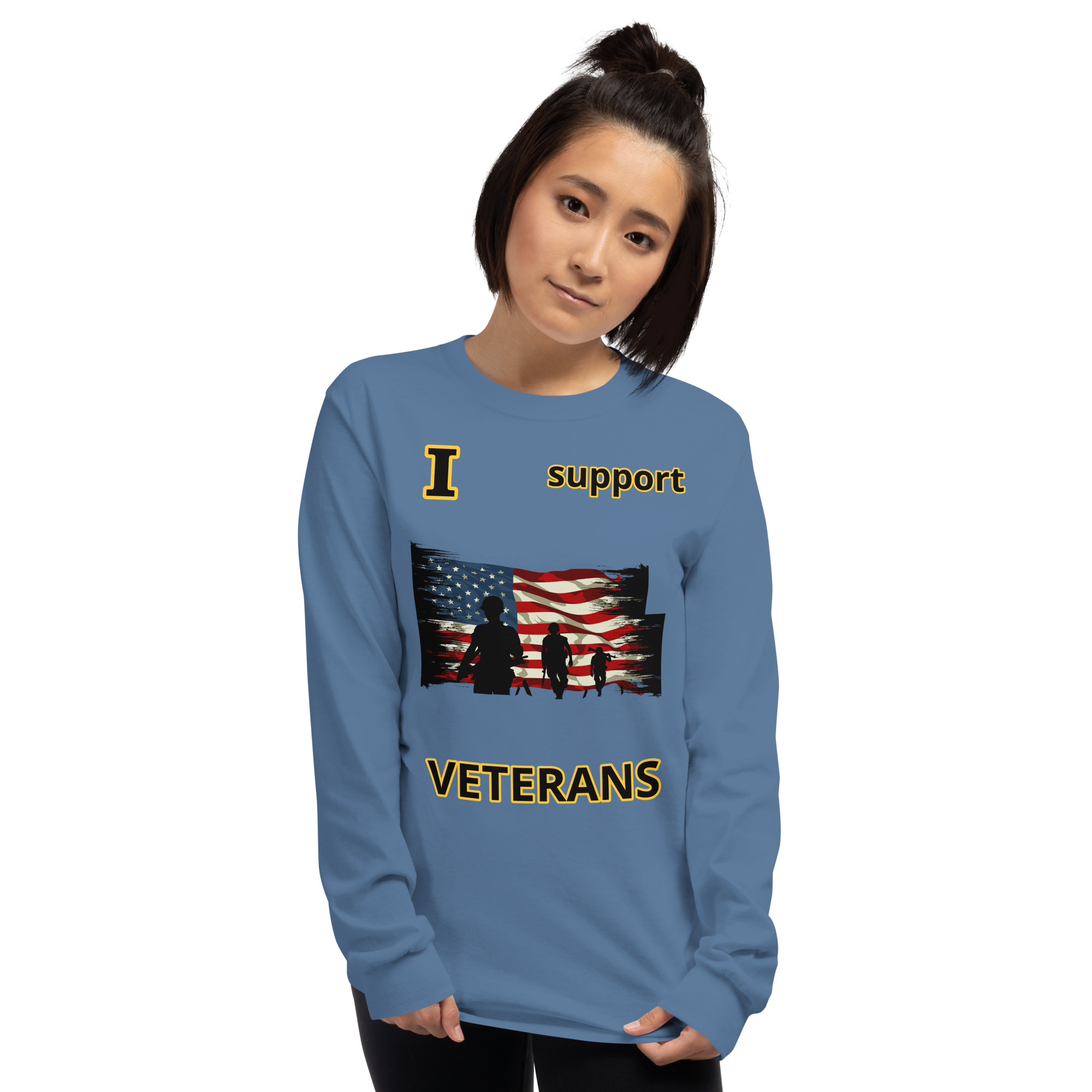 I support VETERANS TOO SIKS Long Sleeve Shirt - Image 48