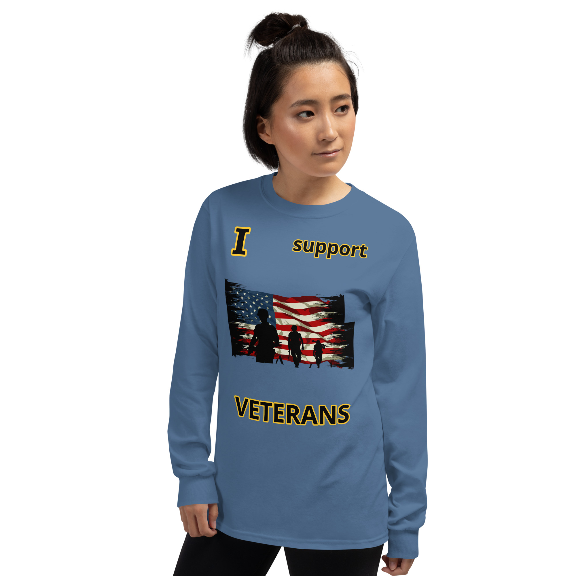 I support VETERANS TOO SIKS Long Sleeve Shirt - Image 46