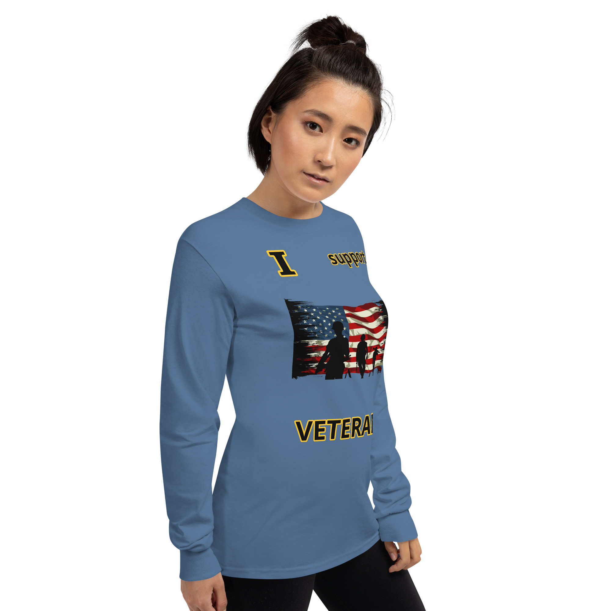 I support VETERANS TOO SIKS Long Sleeve Shirt - Image 44