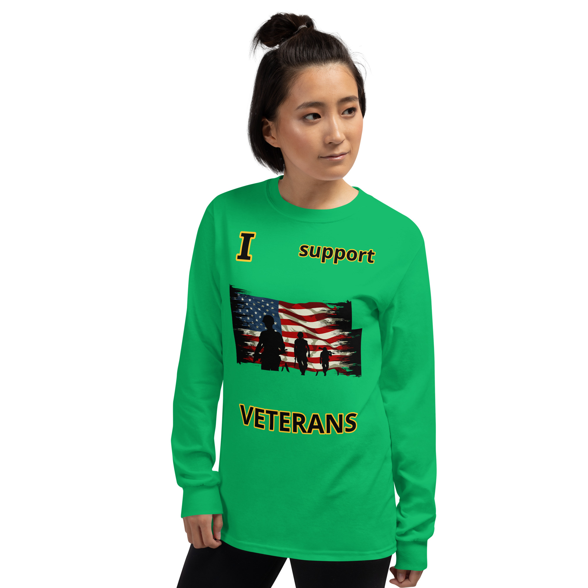 I support VETERANS TOO SIKS Long Sleeve Shirt - Image 52