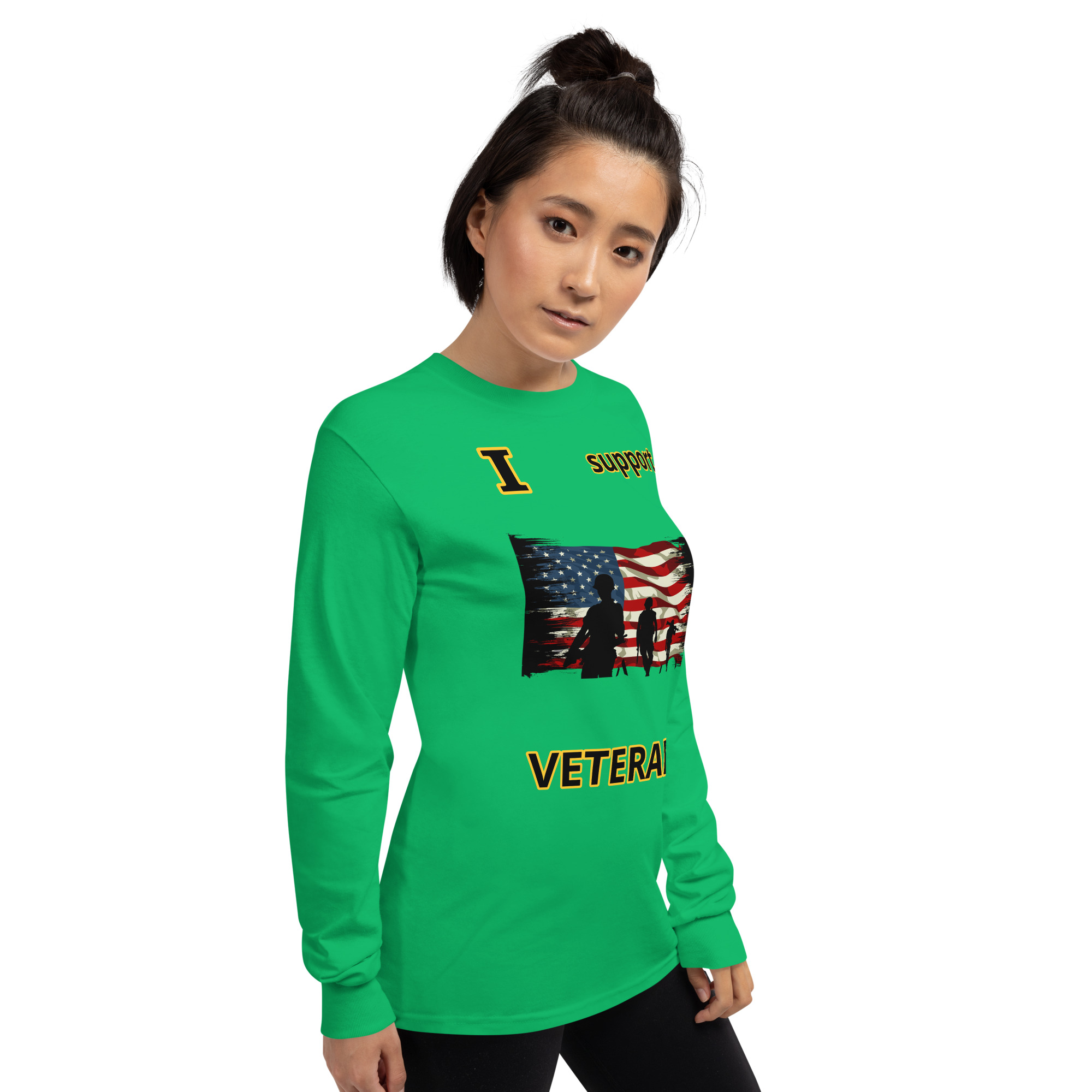 I support VETERANS TOO SIKS Long Sleeve Shirt - Image 50