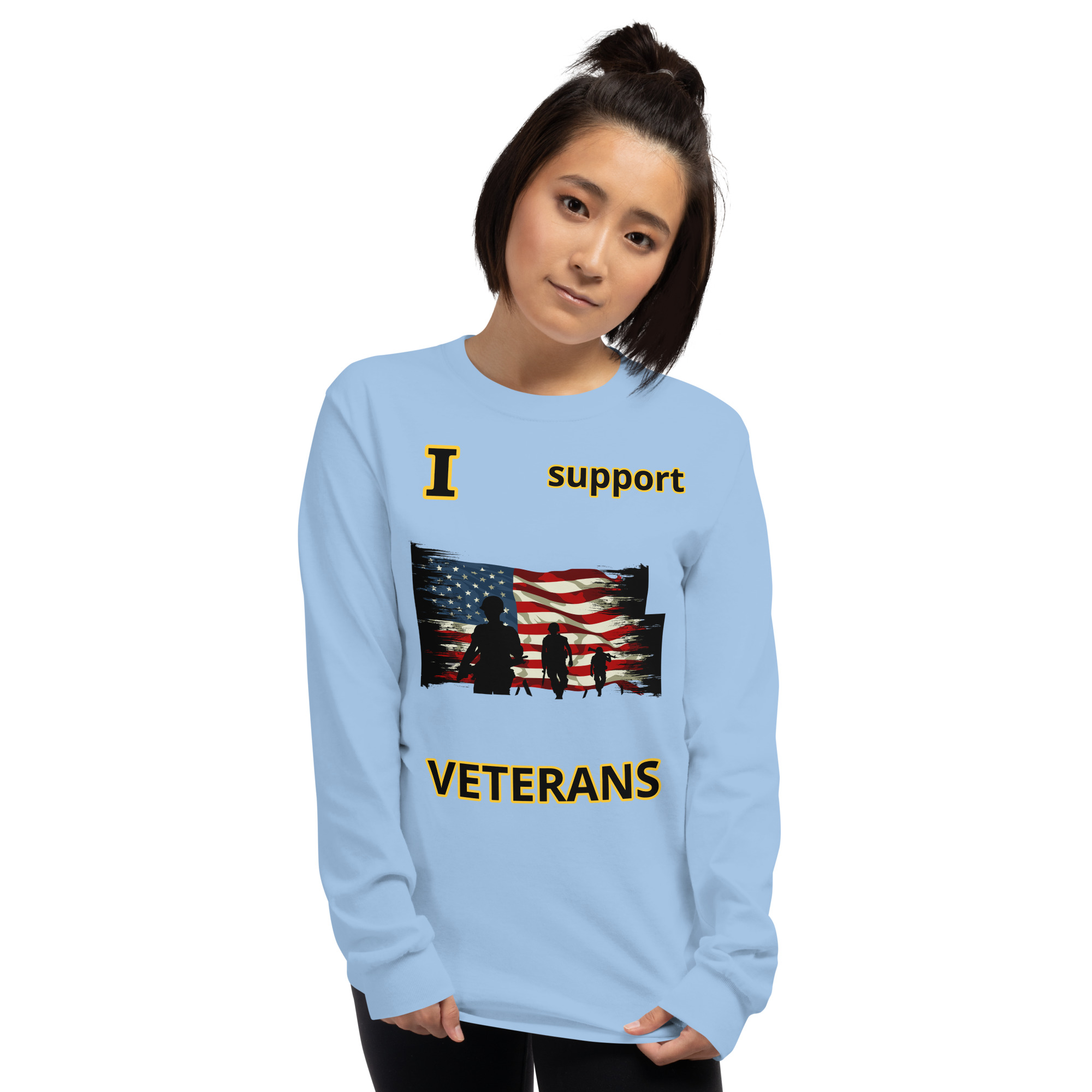 I support VETERANS TOO SIKS Long Sleeve Shirt - Image 66