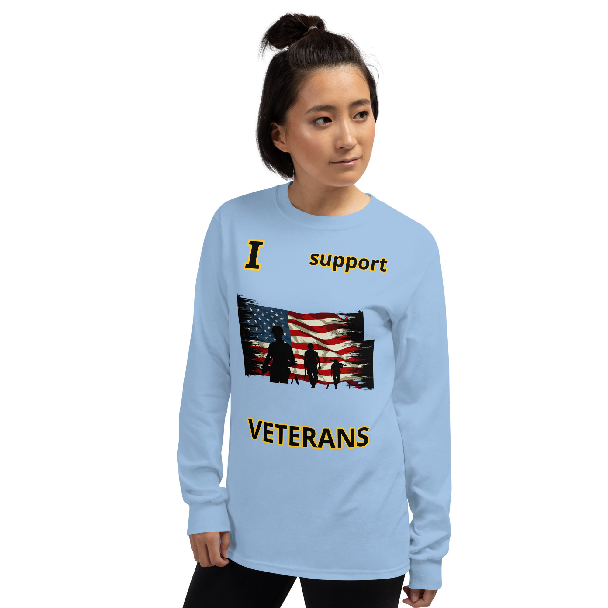 I support VETERANS TOO SIKS Long Sleeve Shirt - Image 64