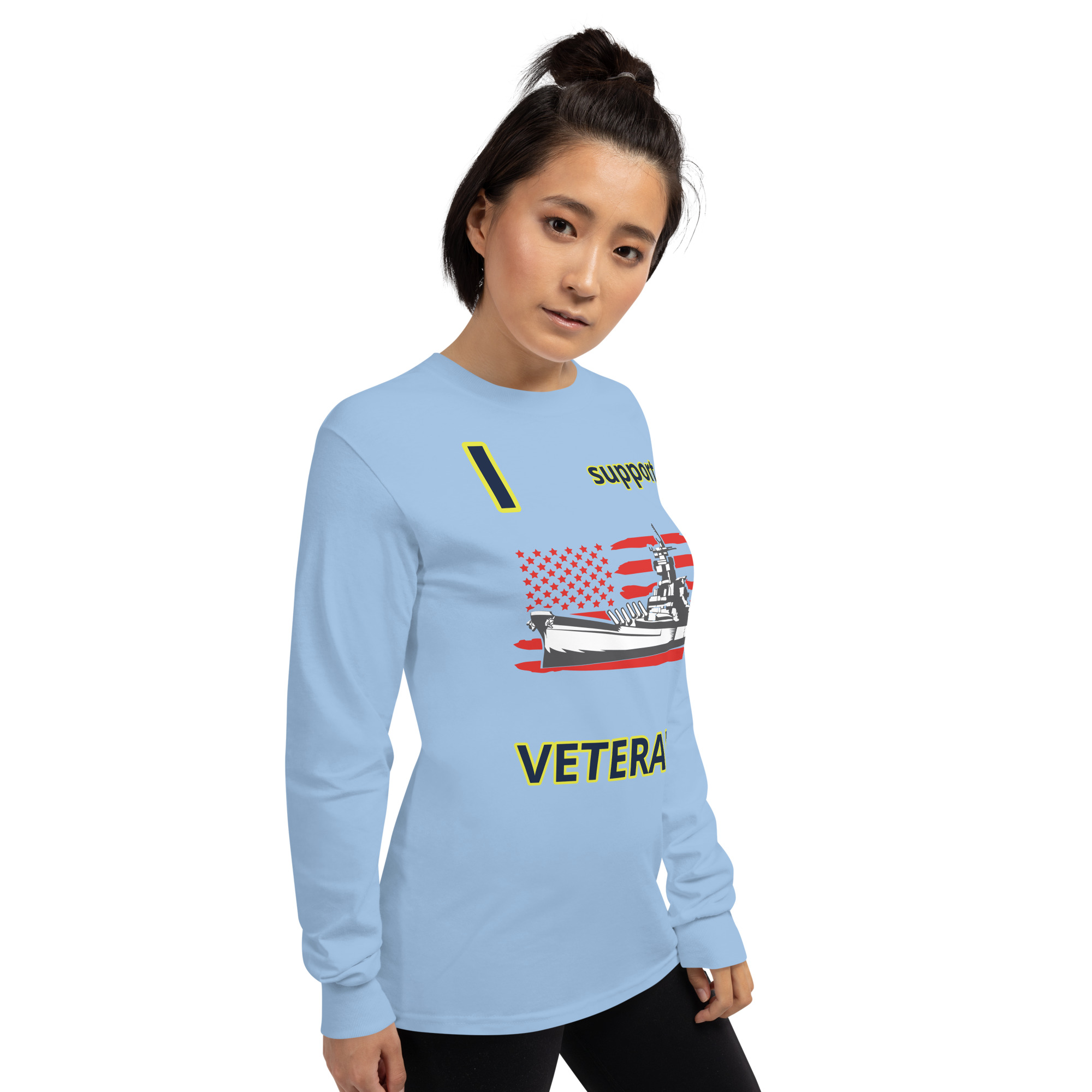 I SUPPORT VETERANS TOO SIKS Long Sleeve Shirt - Image 62