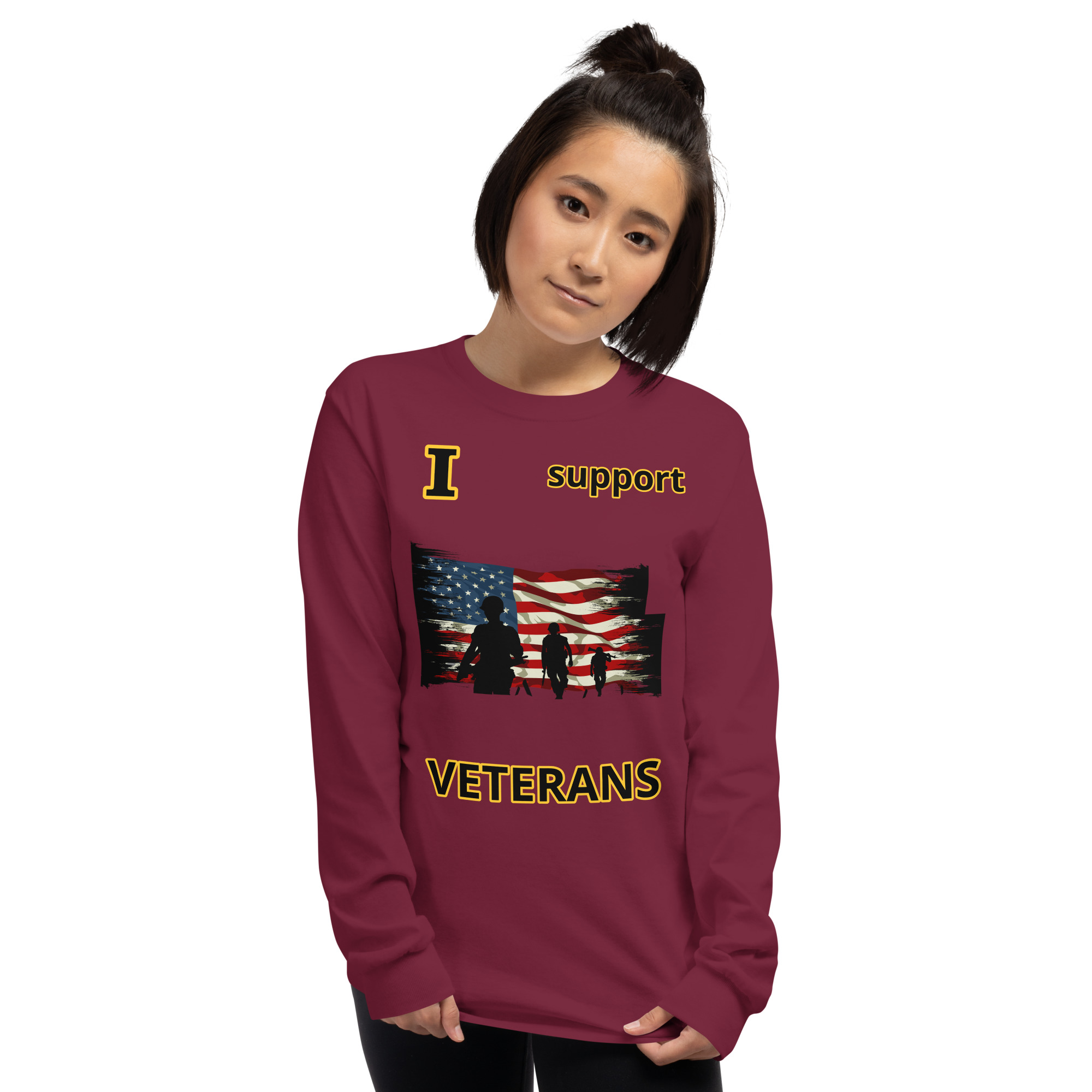 I support VETERANS TOO SIKS Long Sleeve Shirt - Image 18